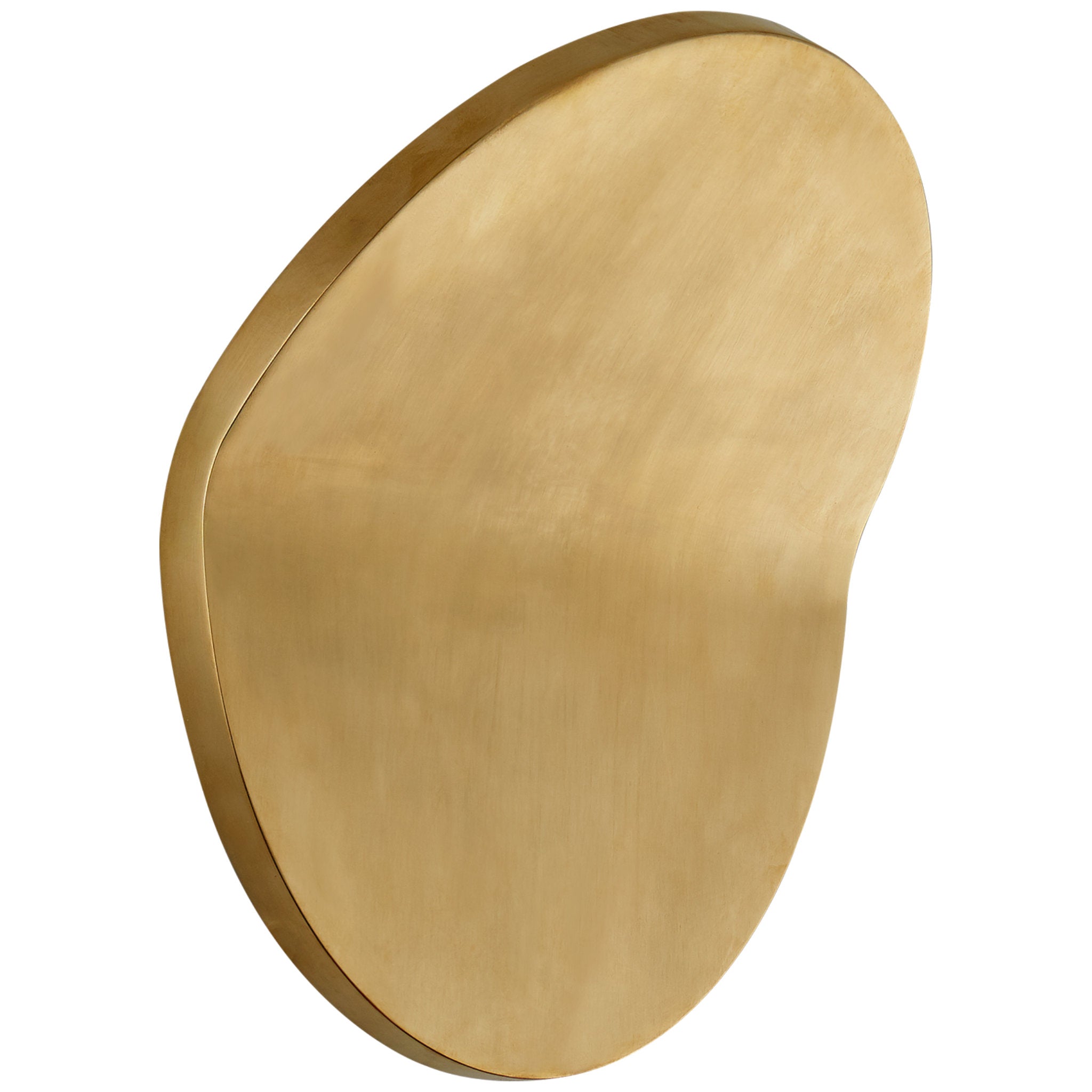 Peter Bristol Bend Large Round Light in Natural Brass Wall Light W12" x H11.5"