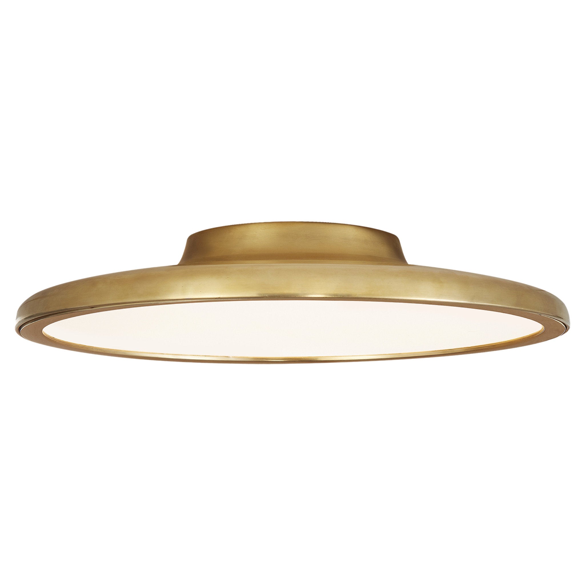 Peter Bristol Dot 16" Flush Mount in Natural Brass Ceiling Light W16.5" x H2.75"