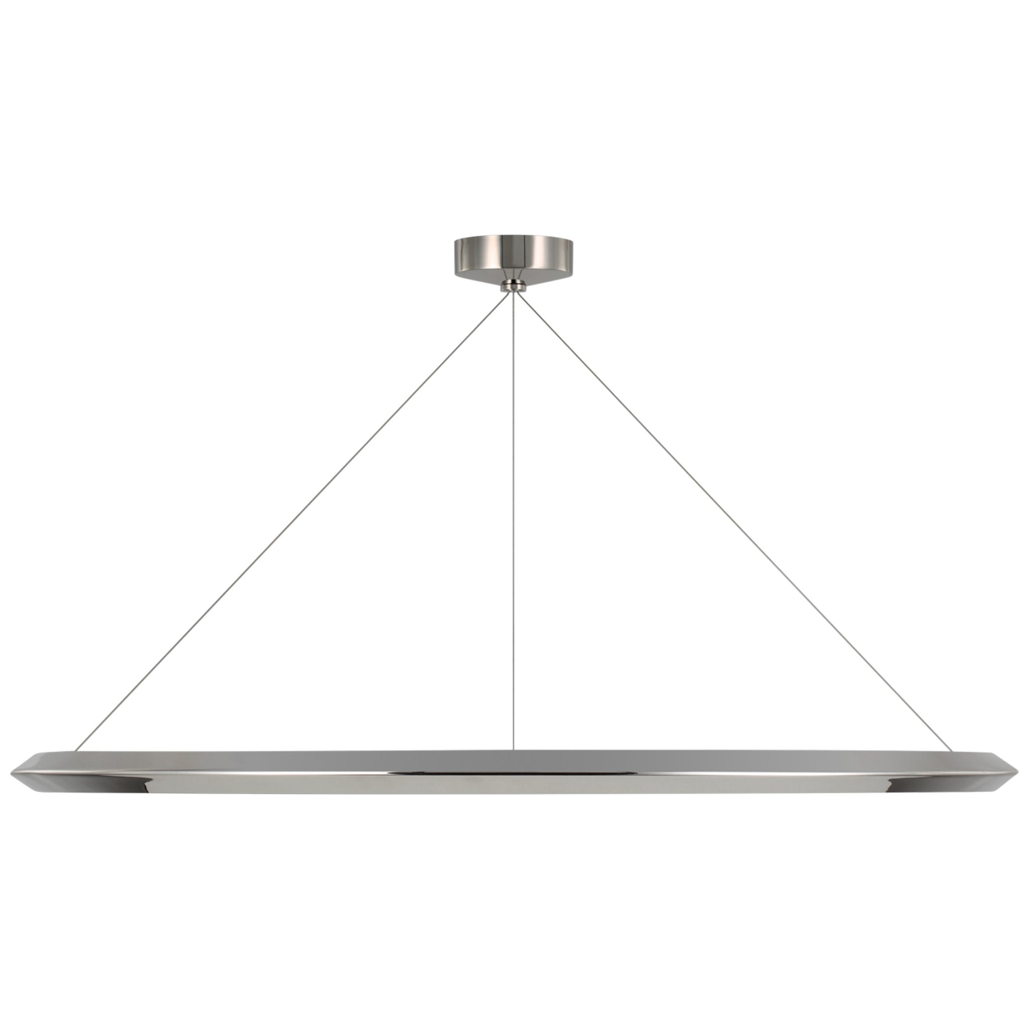 Peter Bristol Encircle 48" Ring Chandelier in Polished Nickel Ceiling Light W48"