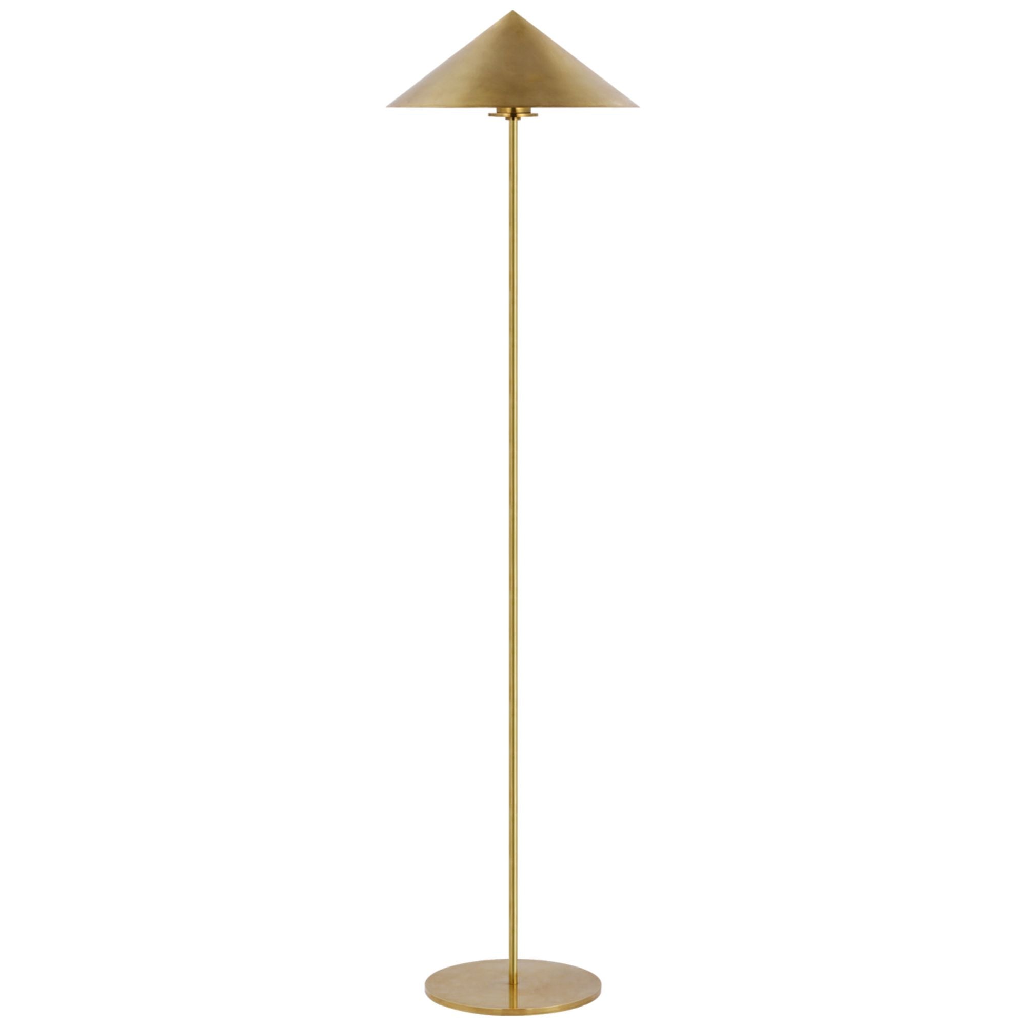 Paloma Contreras Orsay Medium Floor Lamp in Hand-Rubbed Antique Brass W14" x H55"