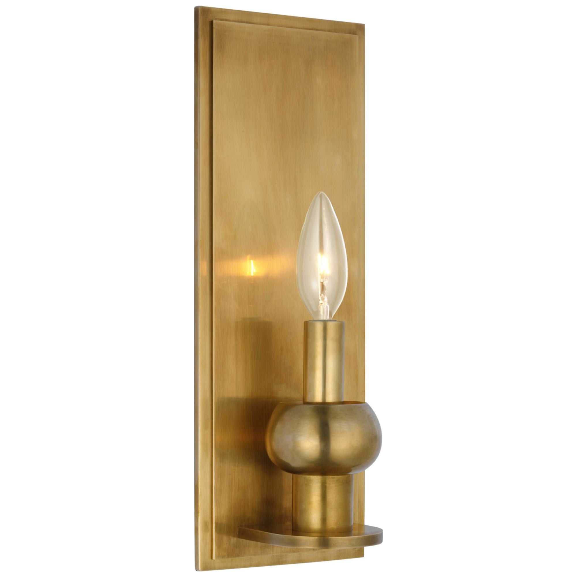 Paloma Contreras Comtesse Medium Sconce in Hand-Rubbed Antique Brass Wall Light W5" x H14"