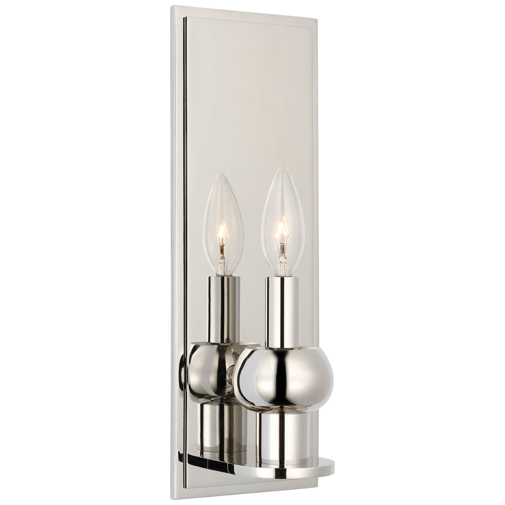 Paloma Contreras Comtesse Medium Sconce in Polished Nickel Wall Light W5" x H14"