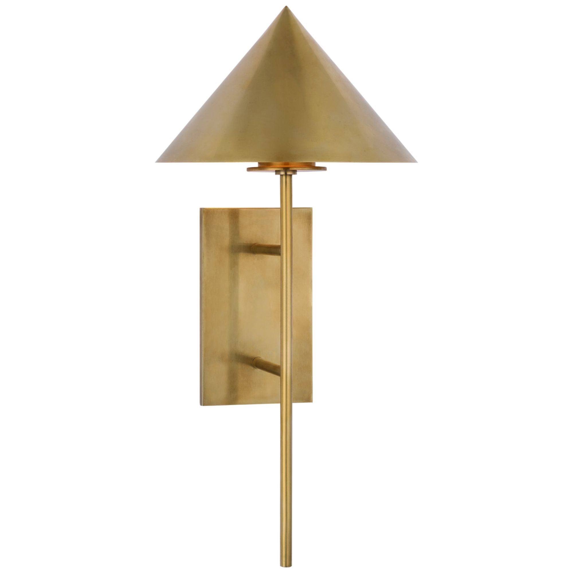 Paloma Contreras Orsay Medium Downlight Sconce in Hand-Rubbed Antique Brass Wall Light W8" x H17.25"
