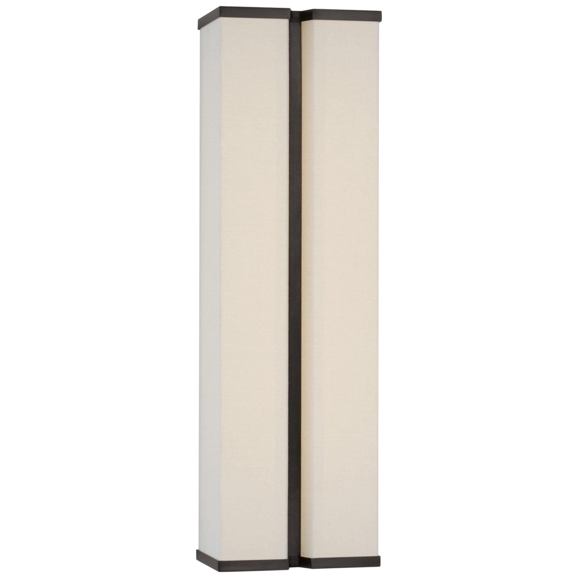 Paloma Contreras Vernet 18" Sconce in Bronze and Linen Wall Light W5.5" x H18"