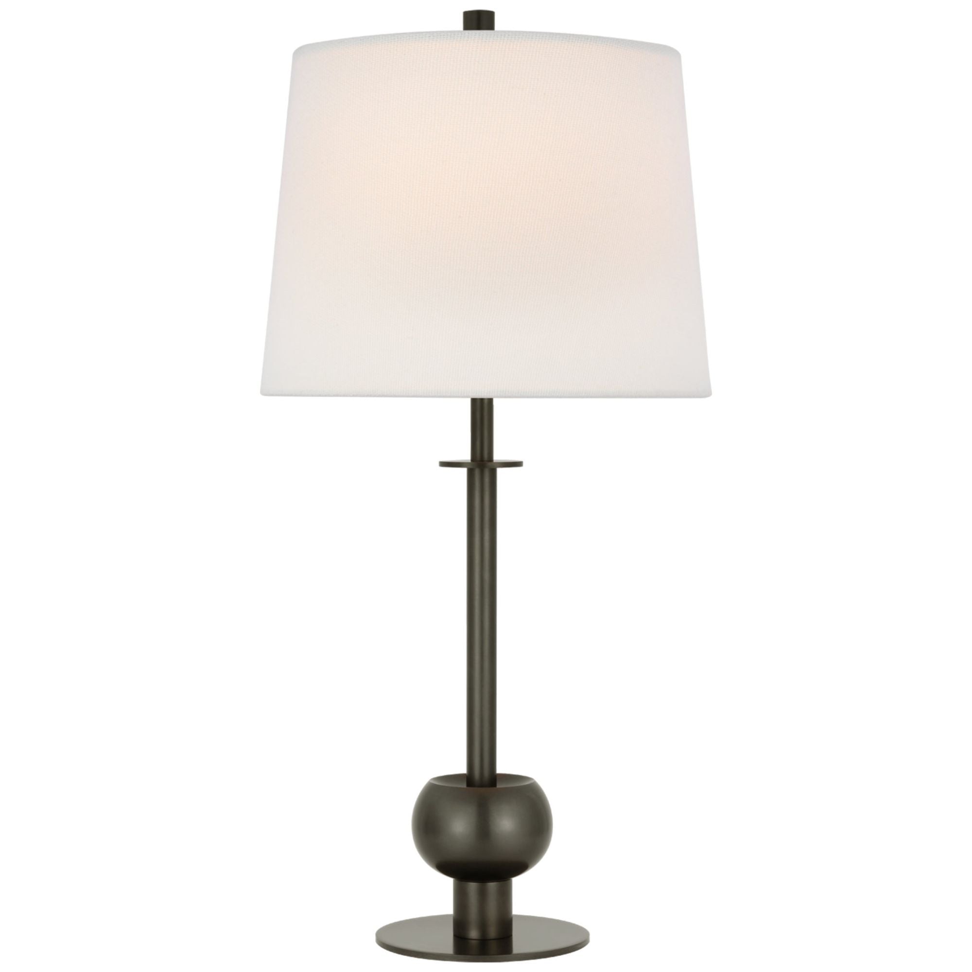 Paloma Contreras Comtesse Medium Table Lamp in Bronze with Linen Shade W14.5" x H29.25"