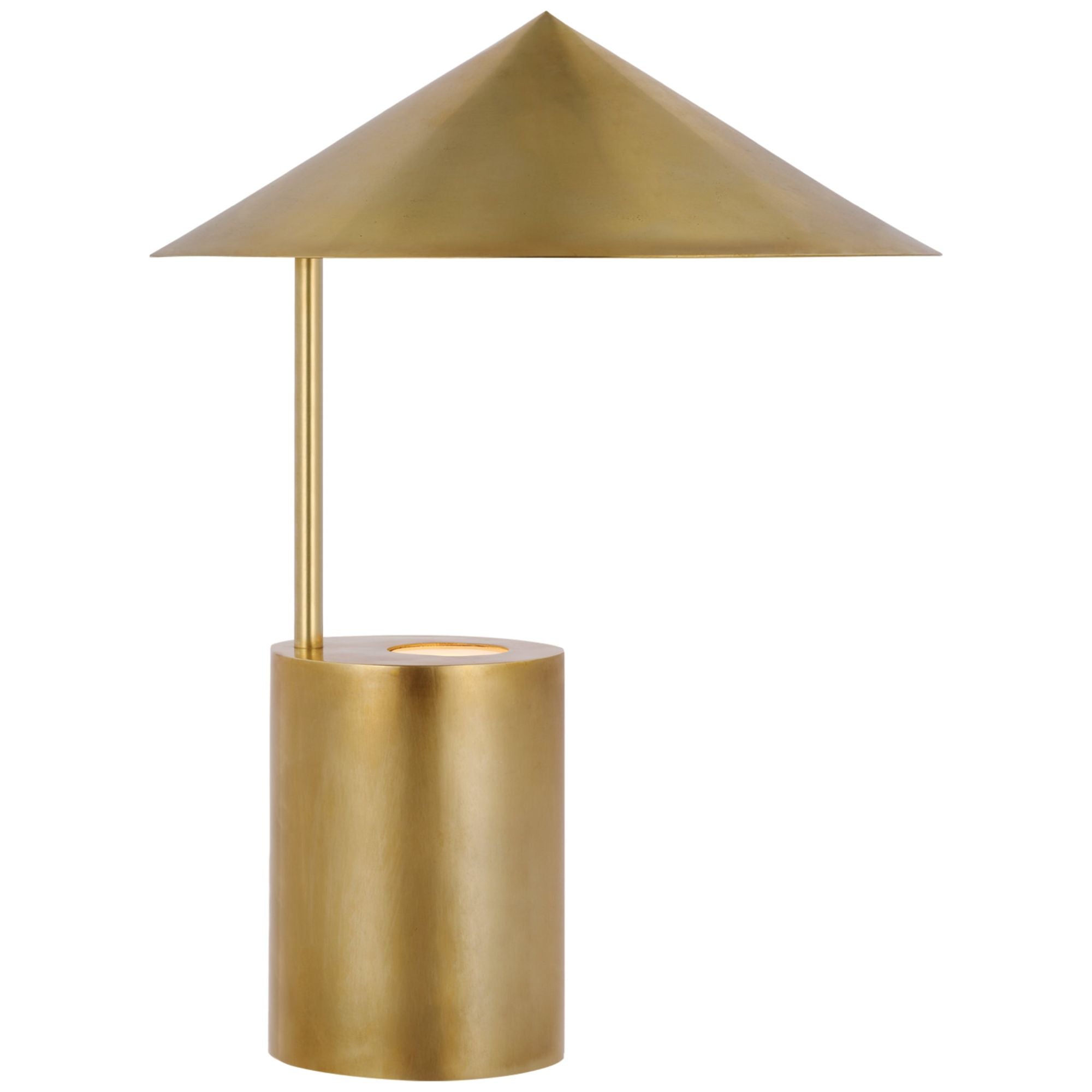 Paloma Contreras Orsay Small Table Lamp in Hand-Rubbed Antique Brass W13" x H16.75" - 18.75"