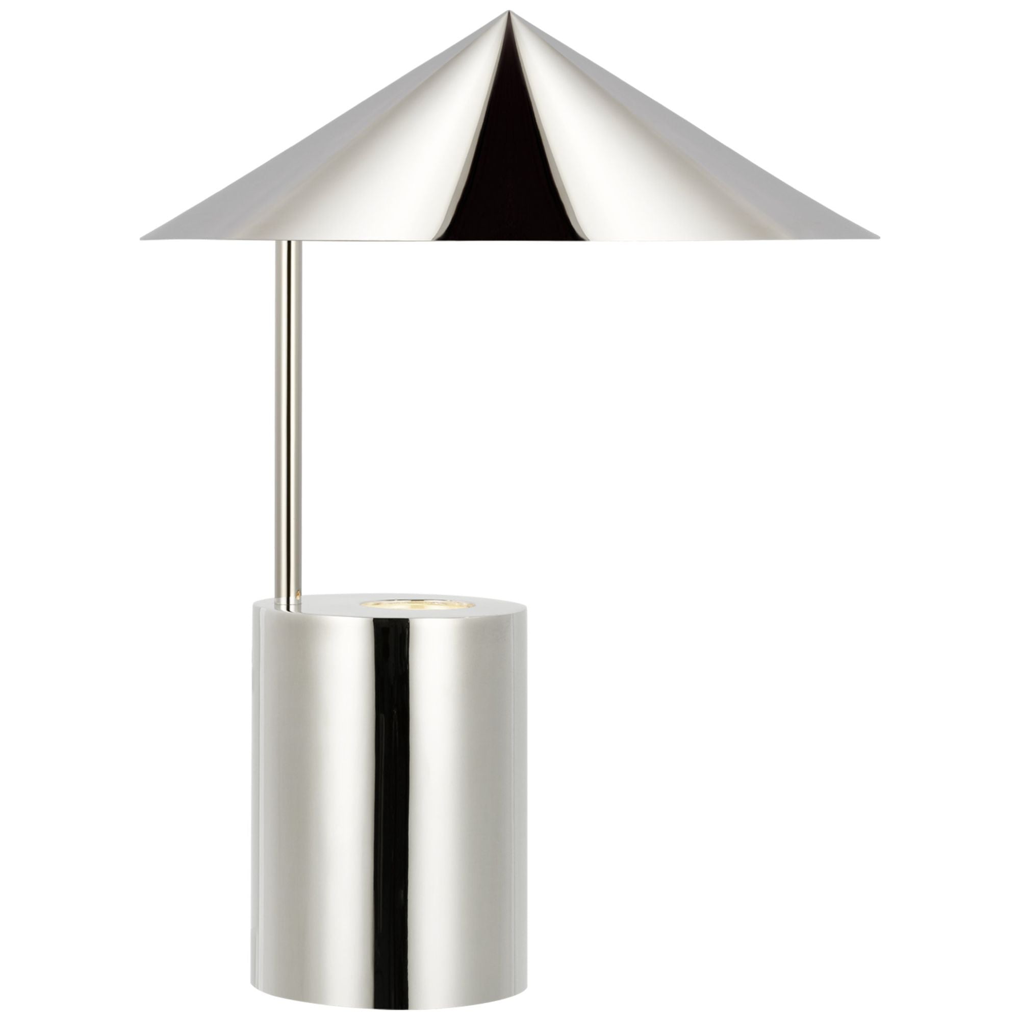 Paloma Contreras Orsay Small Table Lamp in Polished Nickel W13" x H16.75" - 18.75"