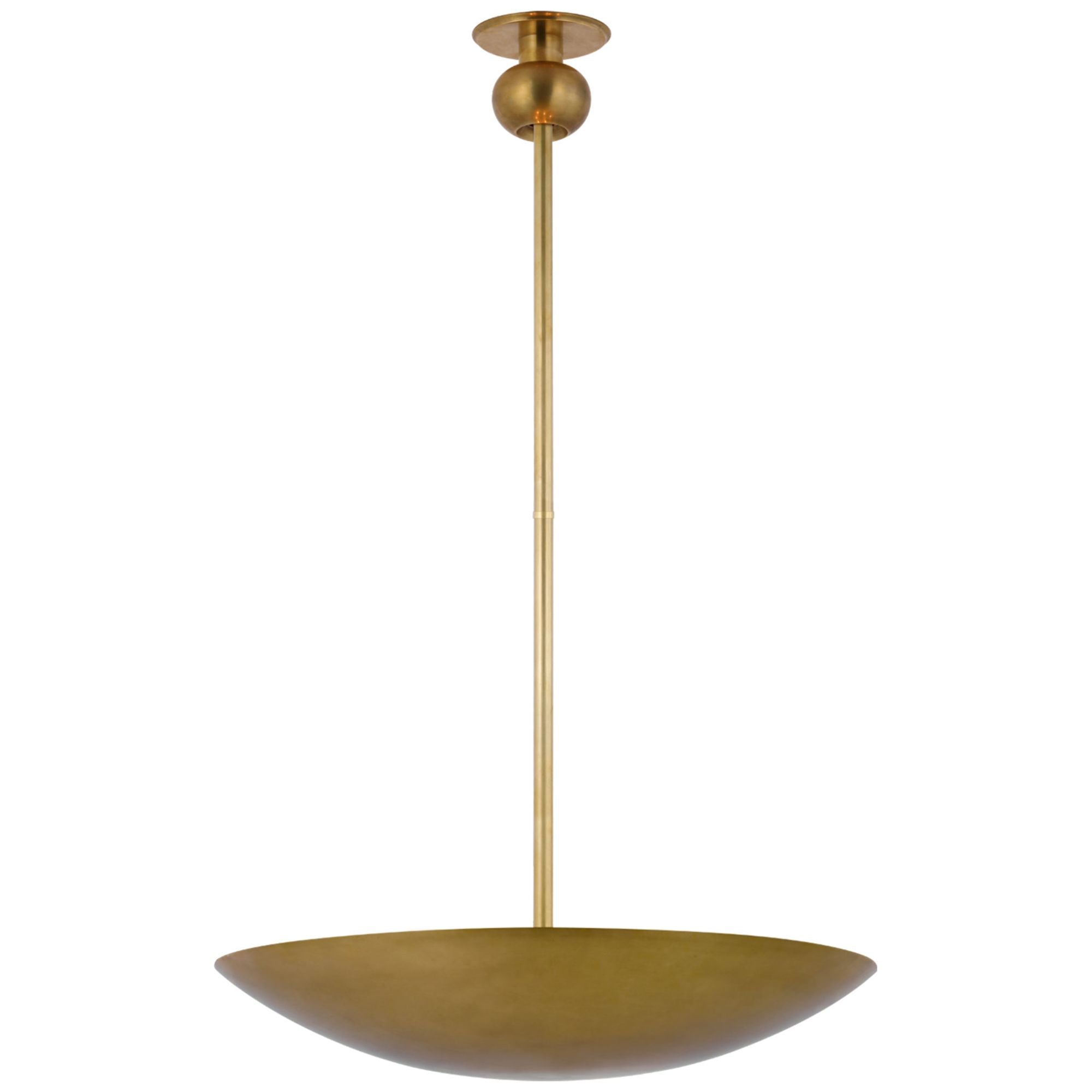 Paloma Contreras Comtesse Medium Uplight Chandelier in Hand-Rubbed Antique Brass Ceiling Light W24"