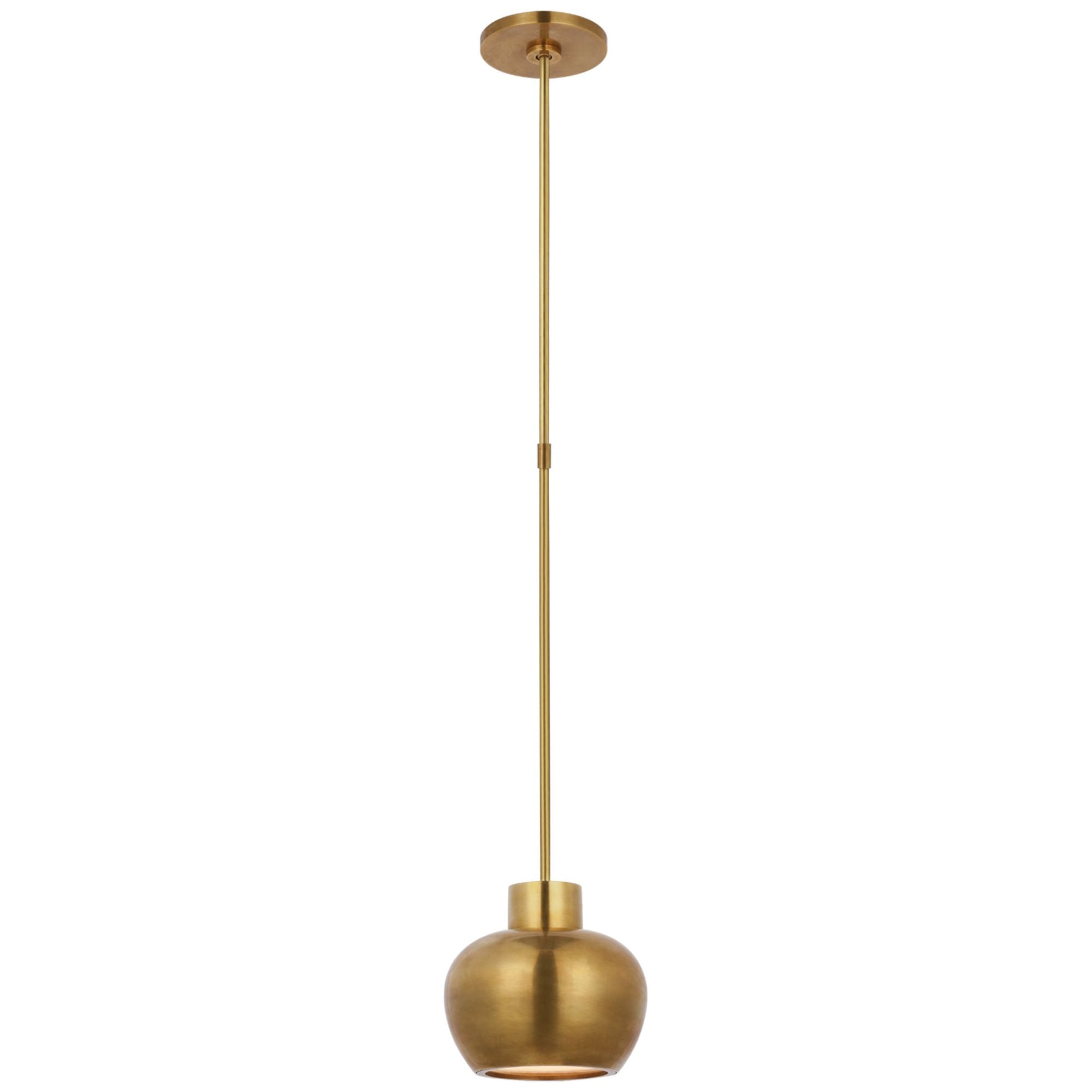 Paloma Contreras Comtesse Small Pendant in Hand-Rubbed Antique Brass Ceiling Light W7.5"