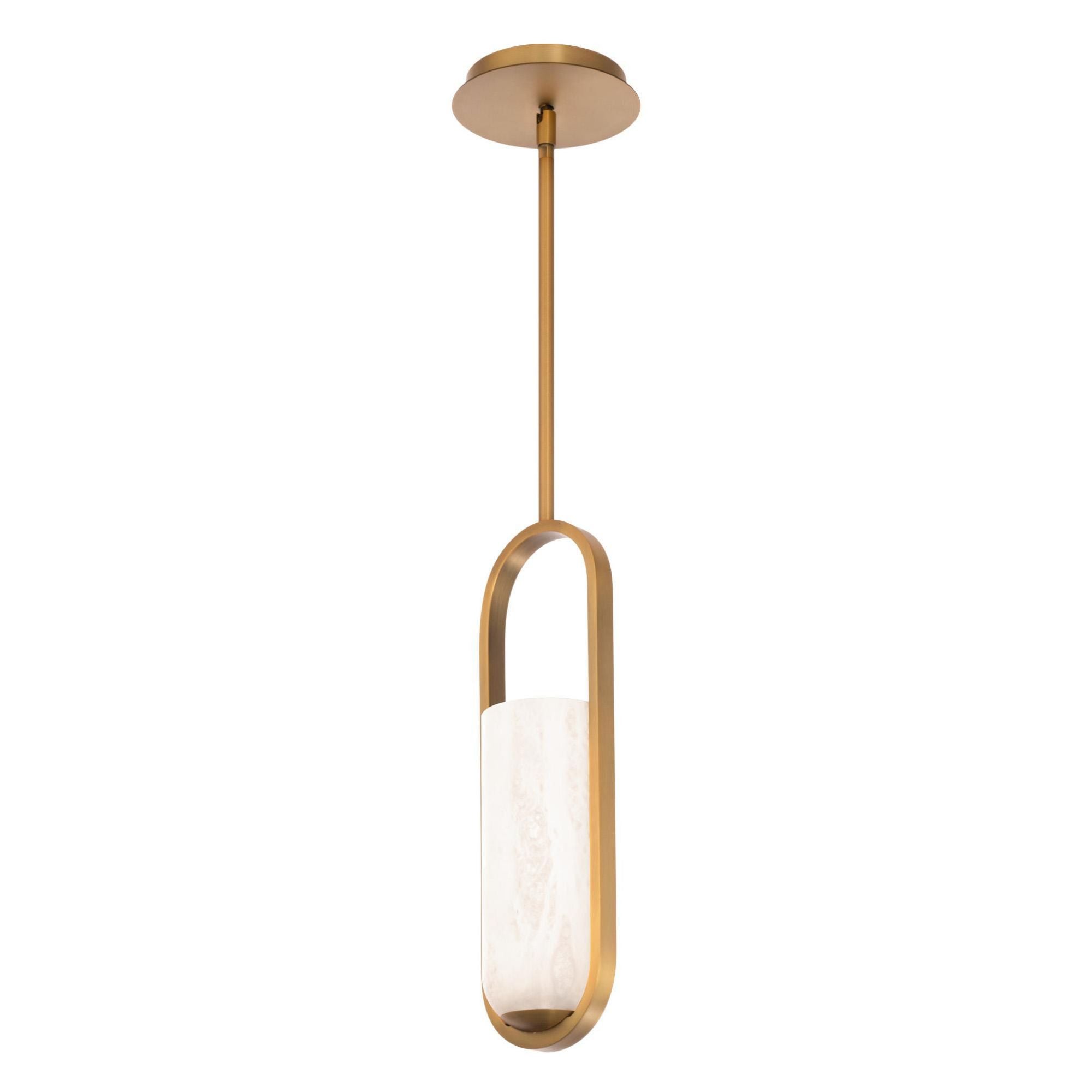Rollins 16in LED Mini Pendant 3000K in Aged Brass