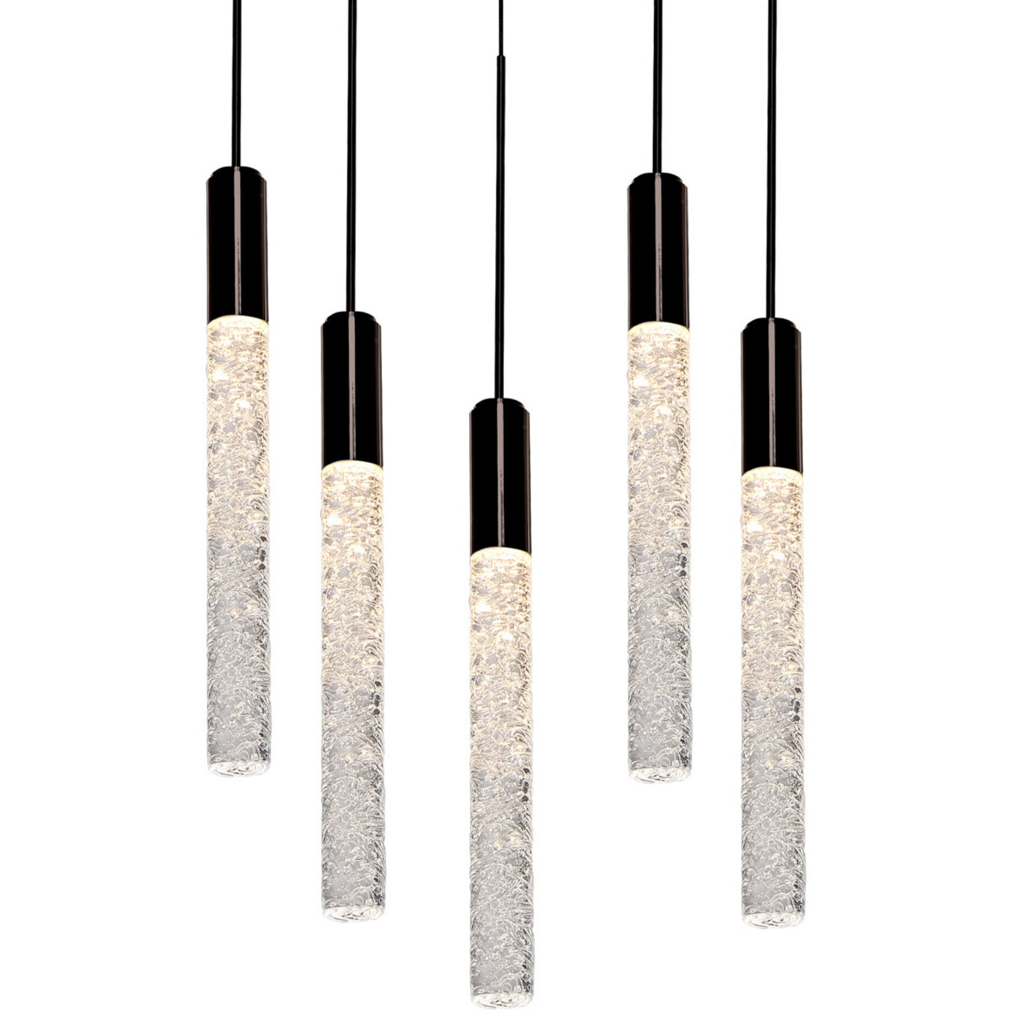 Modern Forms PD-35605-BK 3000K 26.5 Watt Magic LED Round Chandelier in Black