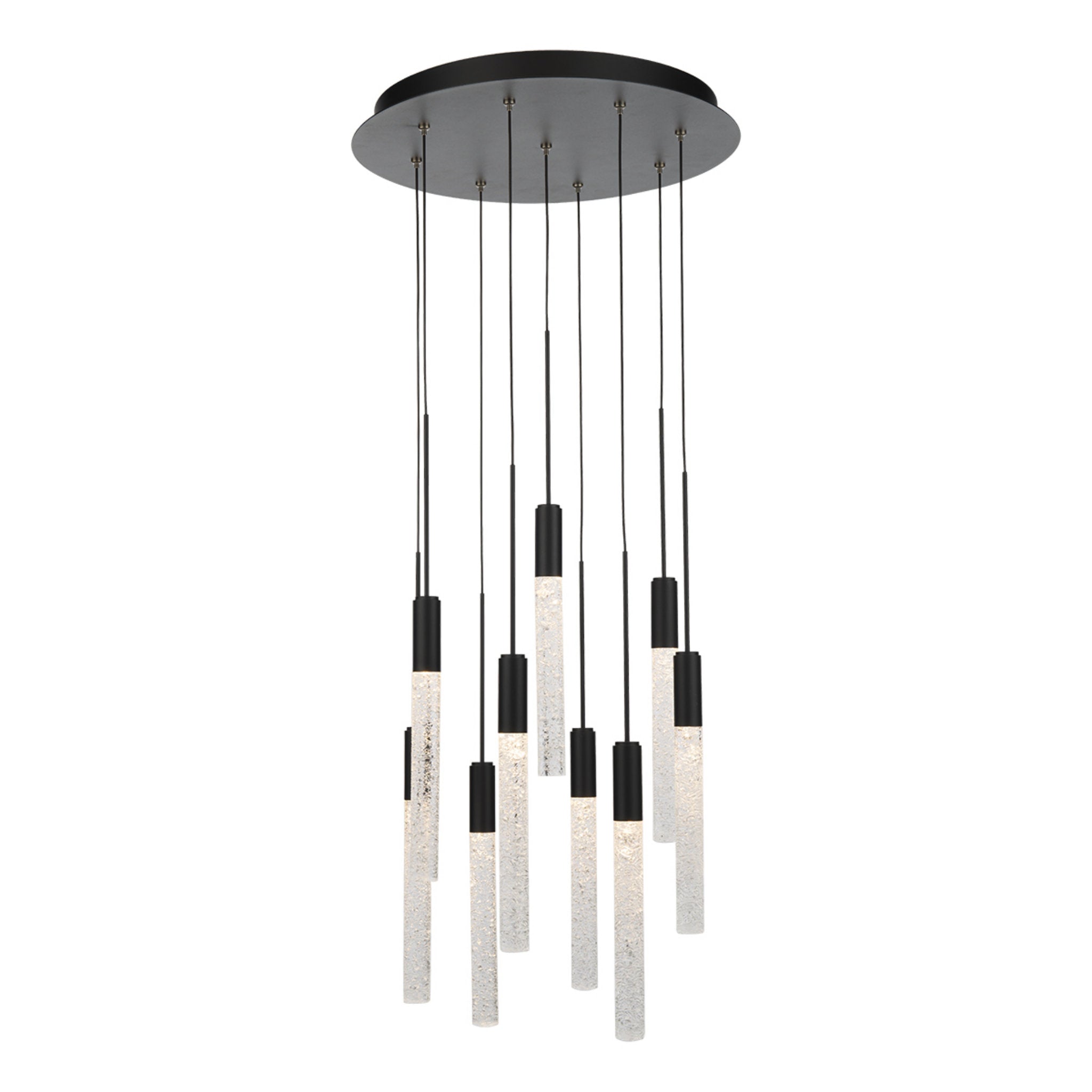 Modern Forms PD-35609-BK 3000K 47.5 Watt Magic LED Round Chandelier in Black