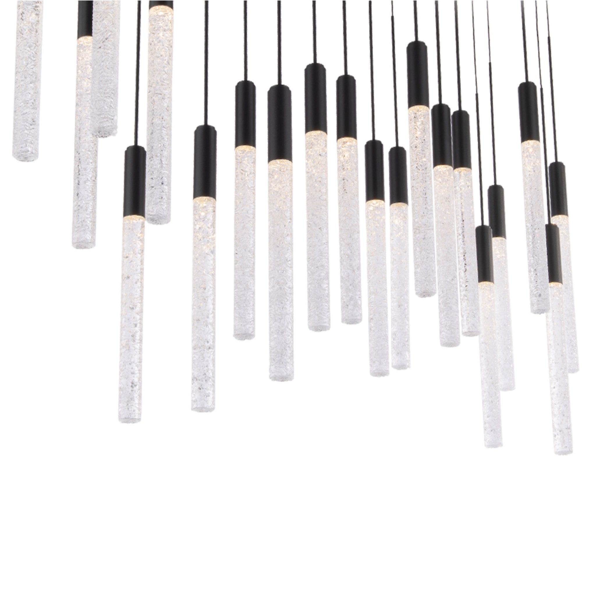 Modern Forms PD-35623L-BK 3000K 120.5 Watt Magic LED Linear Chandelier in Black
