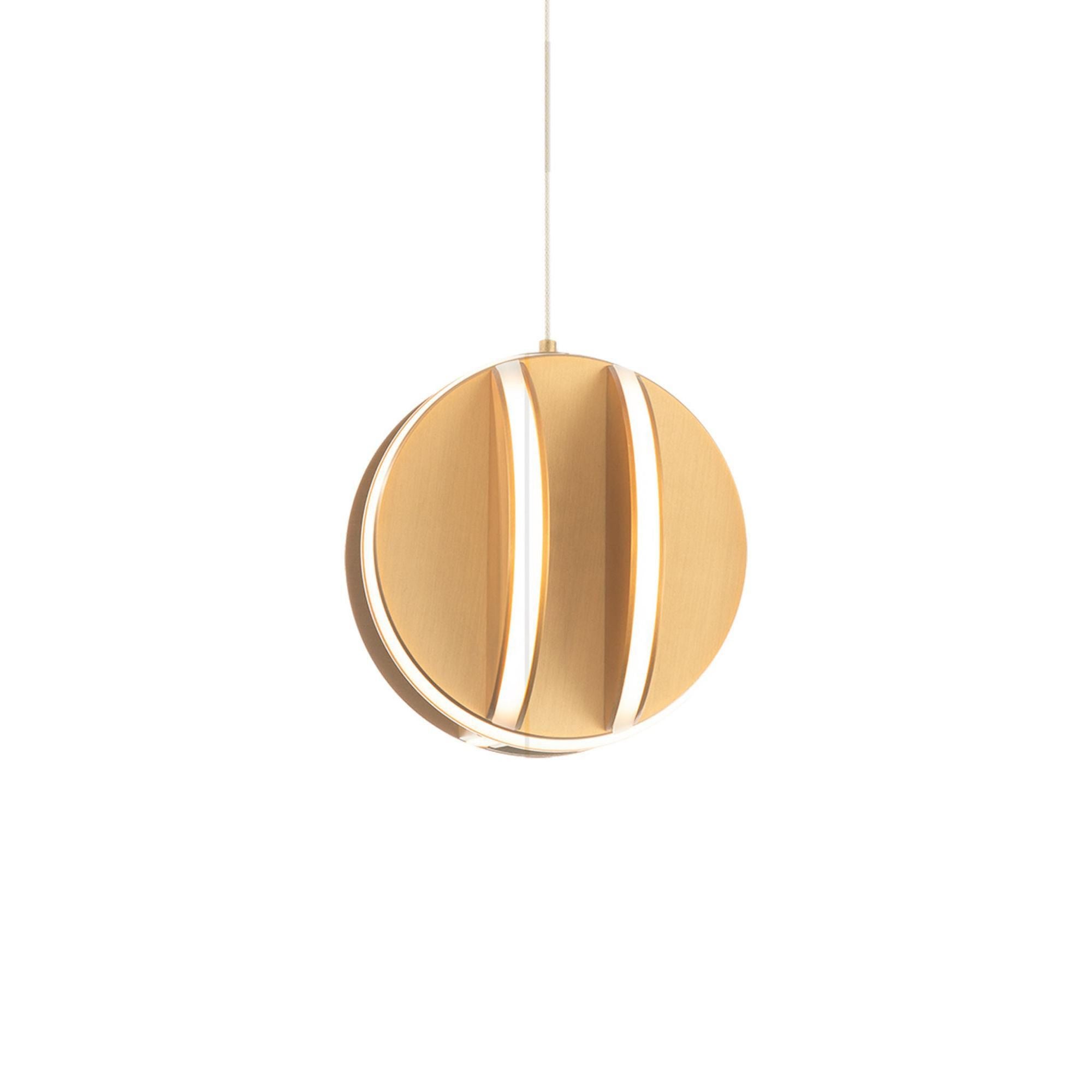 Carillion LED 1 Light Mini Pendant 3000K in Aged Brass