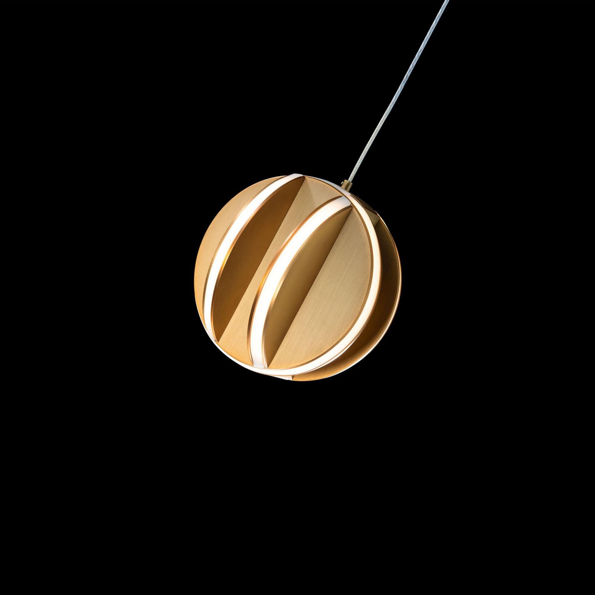 Carillion LED 1 Light Mini Pendant 3000K in Aged Brass