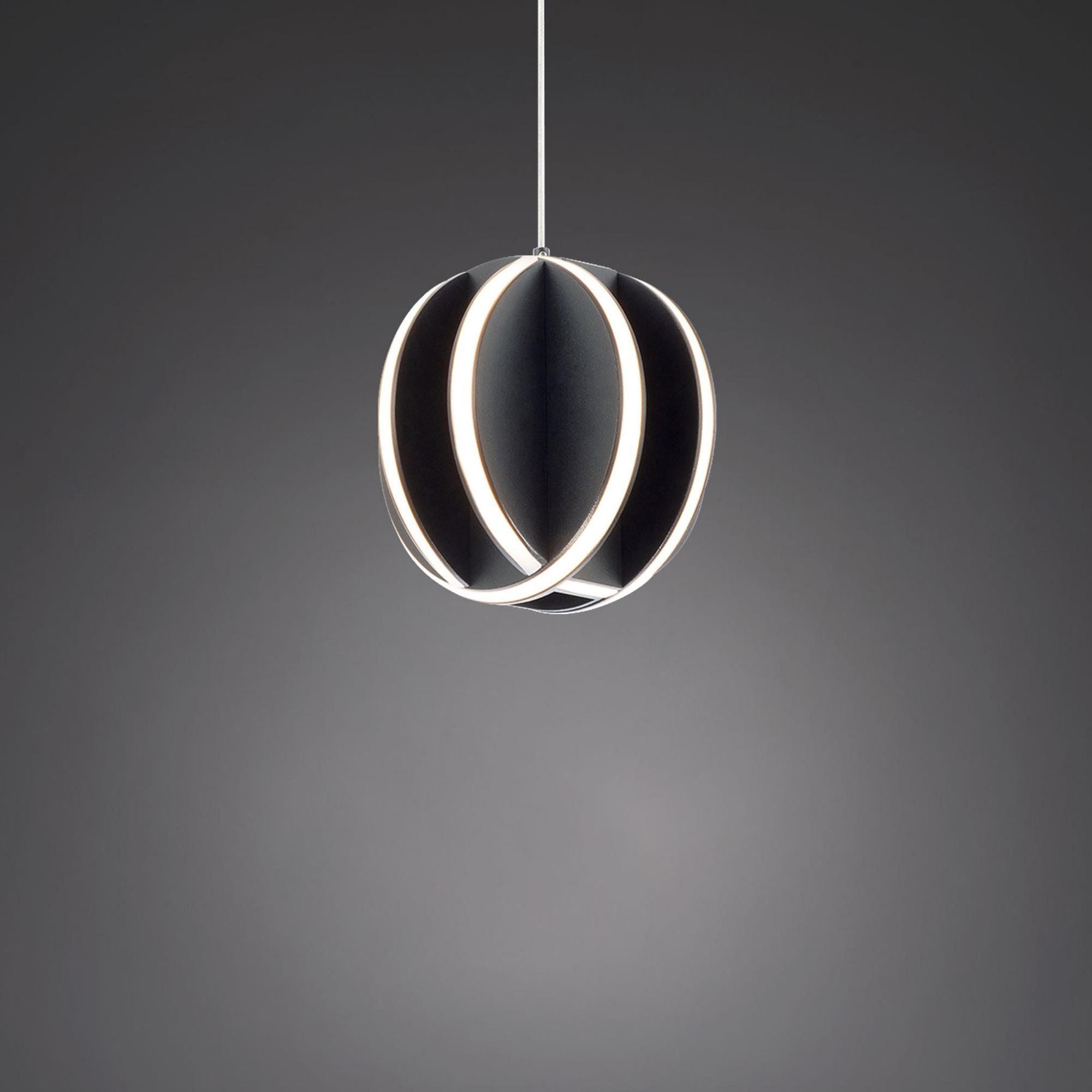 Carillion LED 1 Light Mini Pendant 3000K in Black