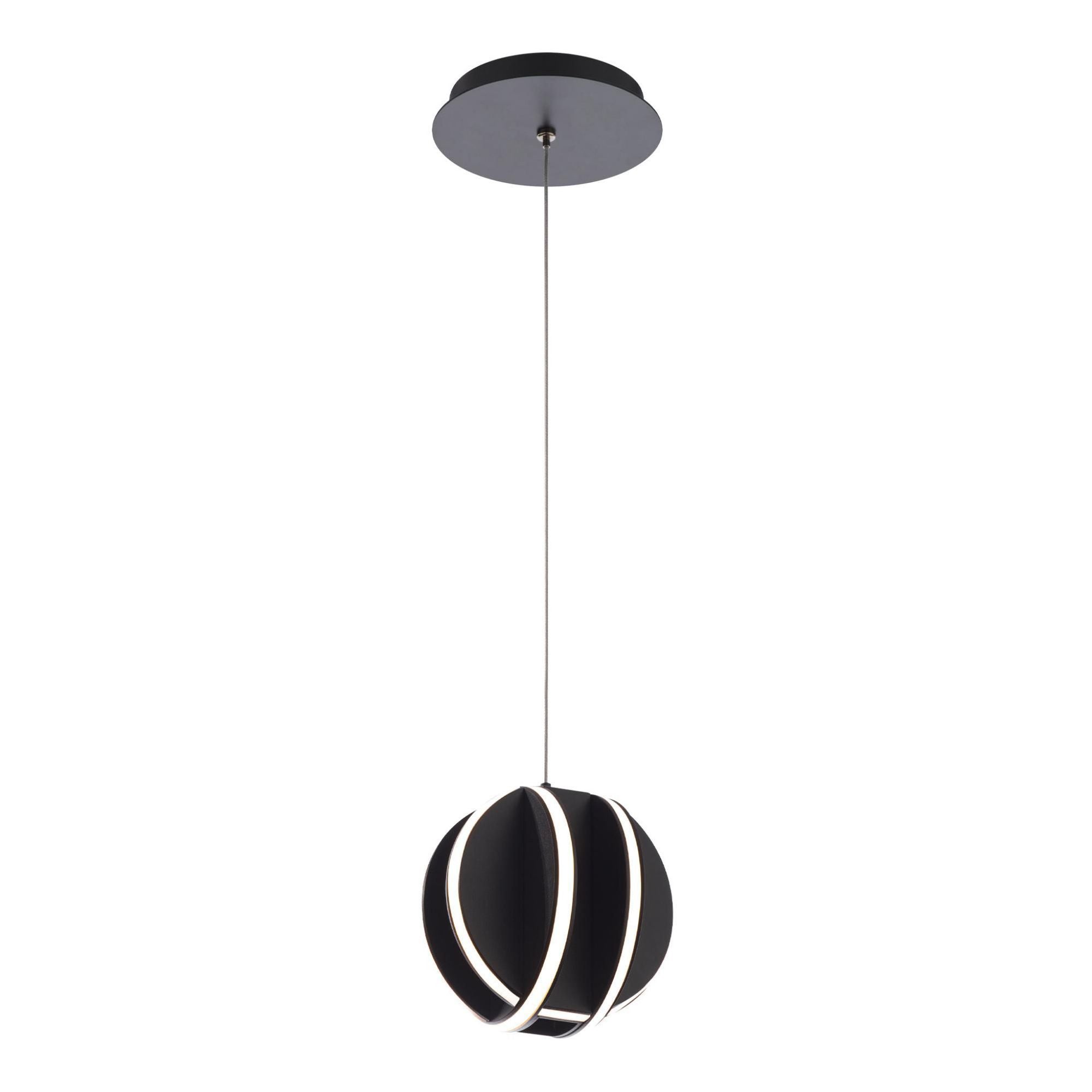 Carillion LED 1 Light Mini Pendant 3000K in Black
