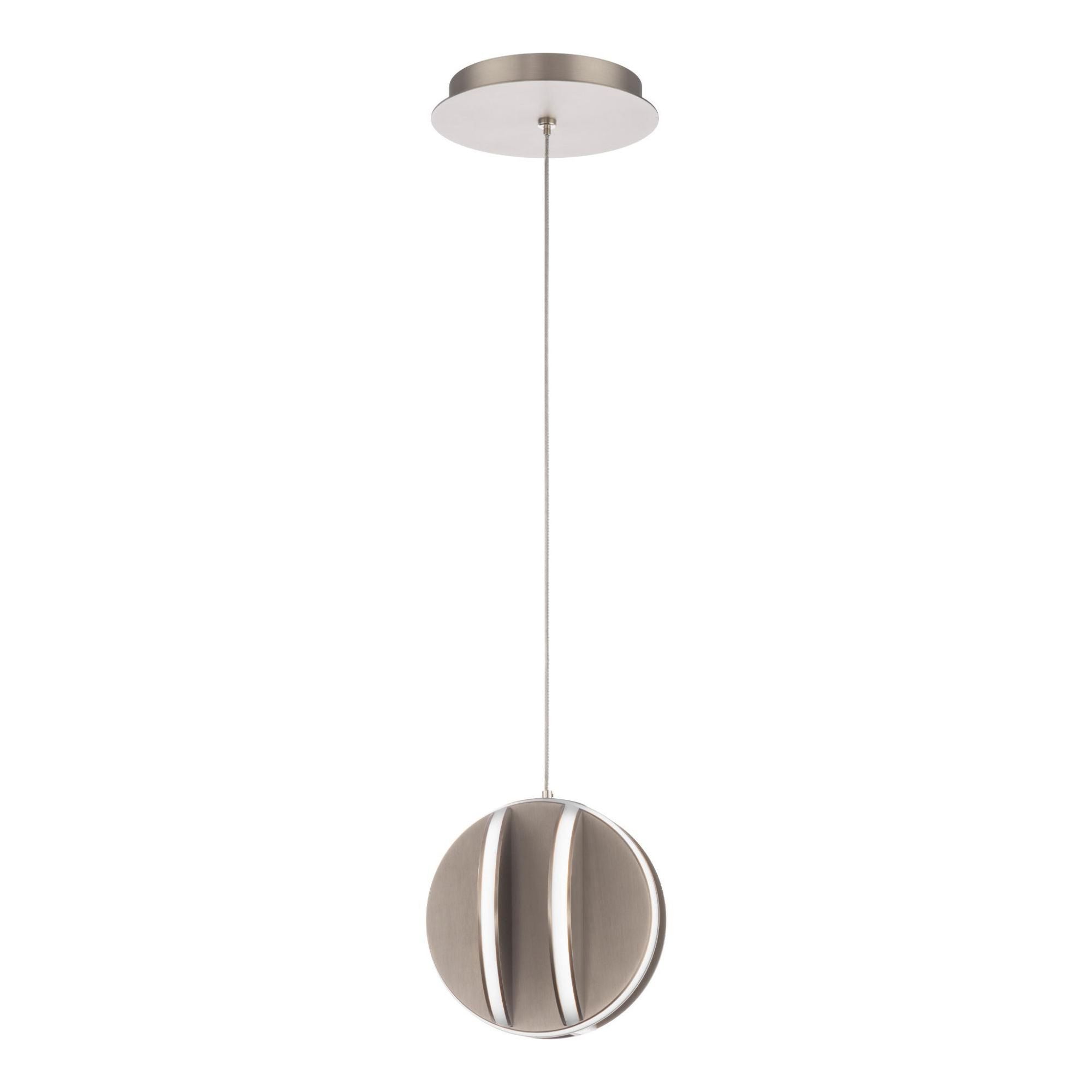 Carillion LED 1 Light Mini Pendant 3000K in Brushed Nickel