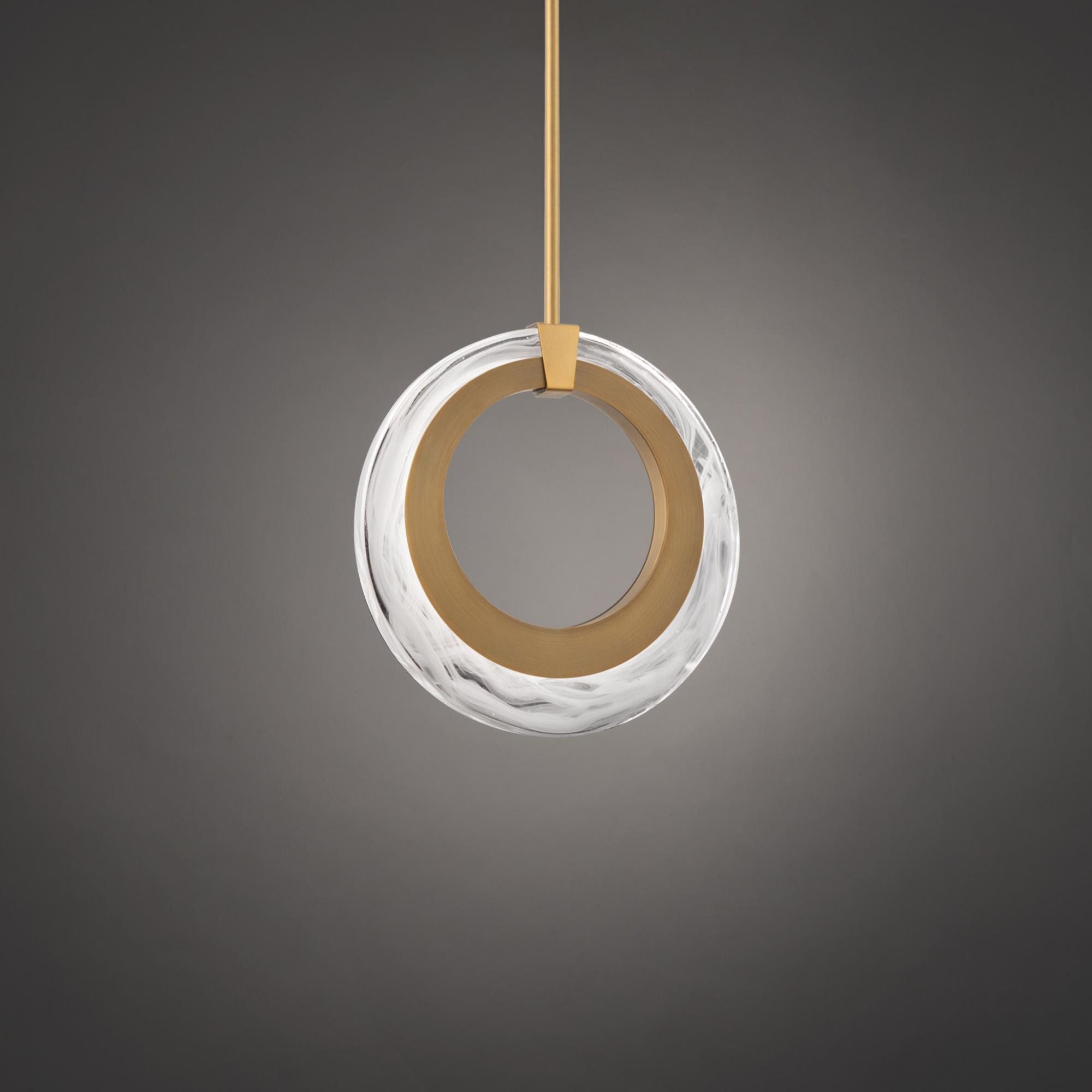 Serenity 10in LED 1 Light Mini Pendant 3000K in Aged Brass