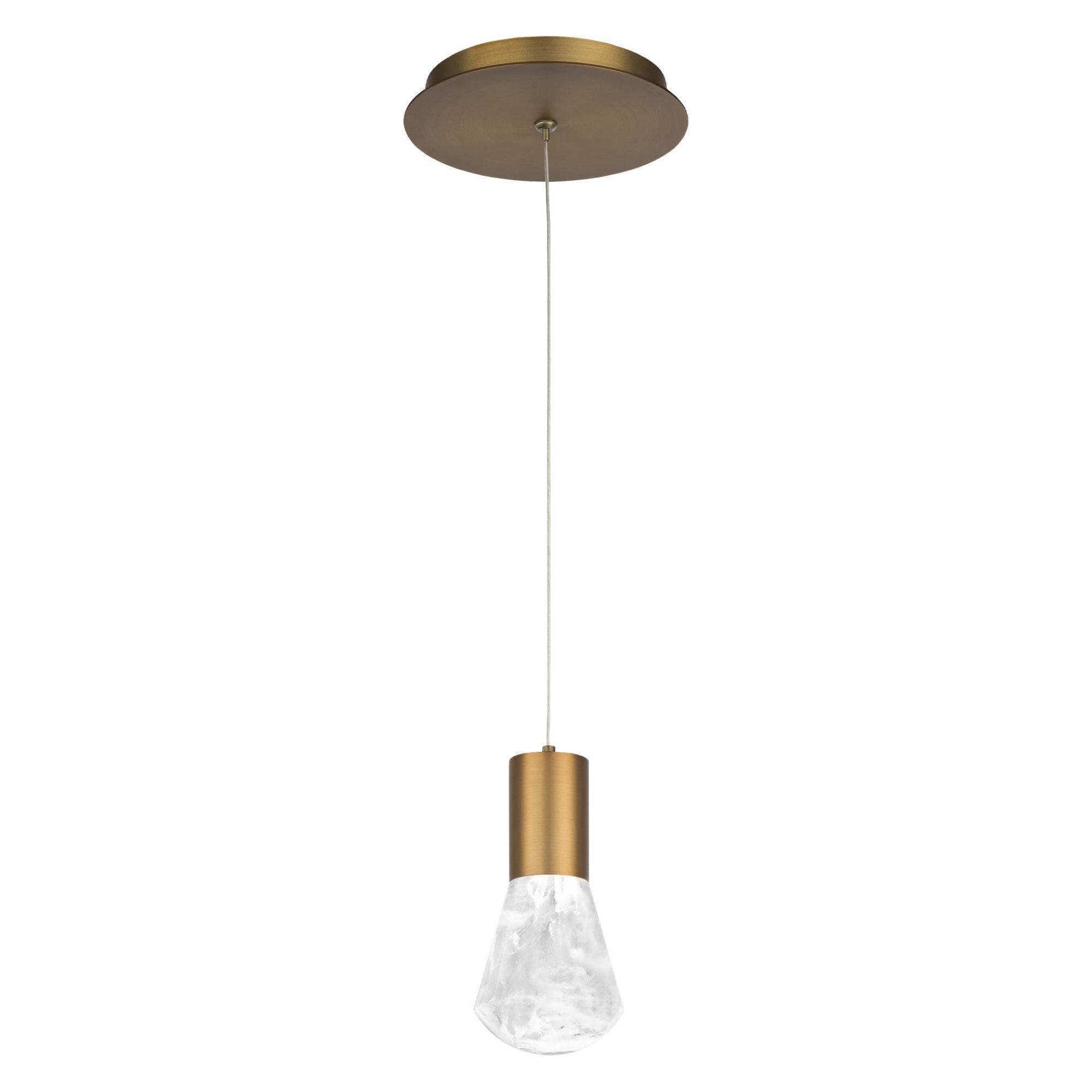 Plum 6in LED Mini Pendant 3000K in Aged Brass