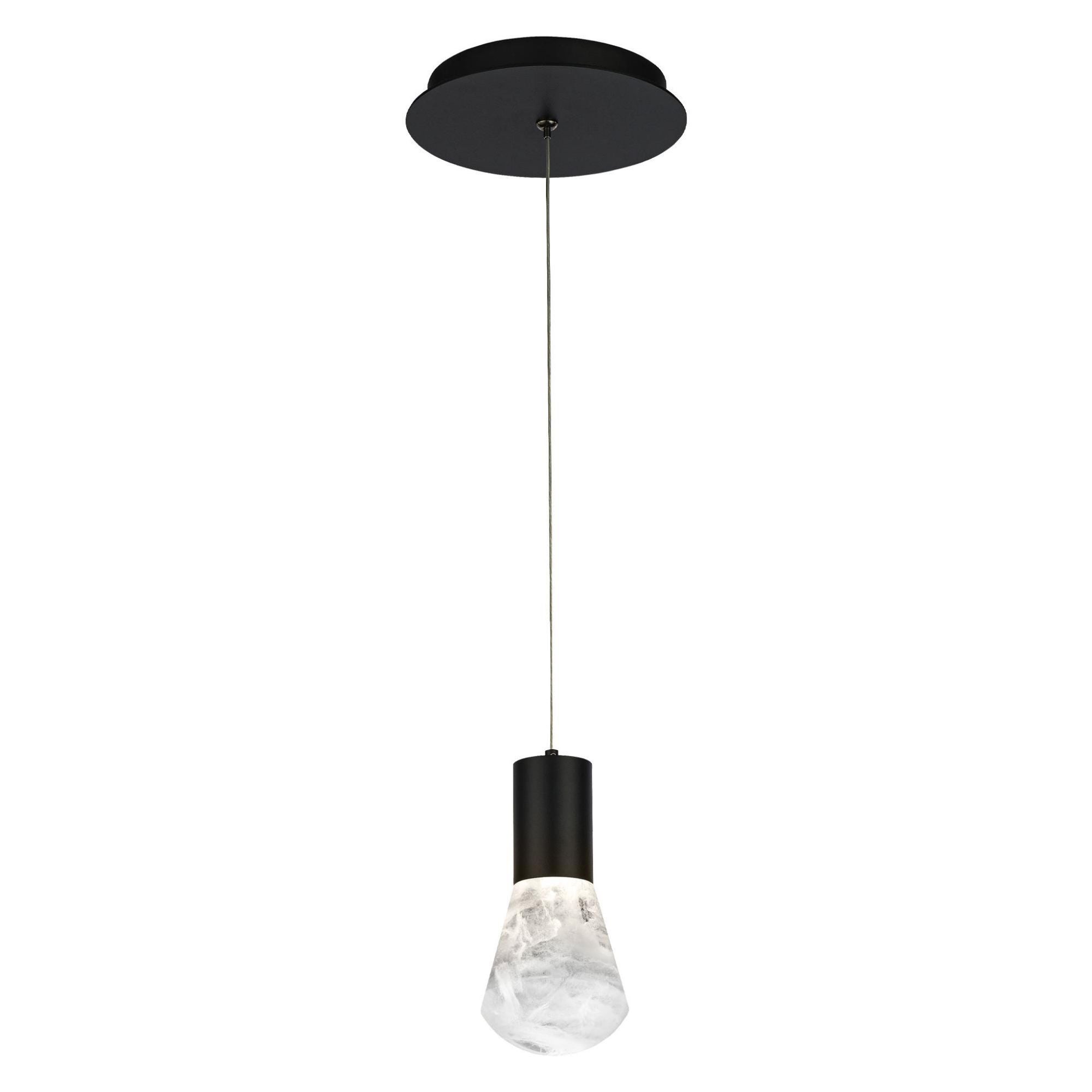 Plum 6in LED Mini Pendant 3000K in Black