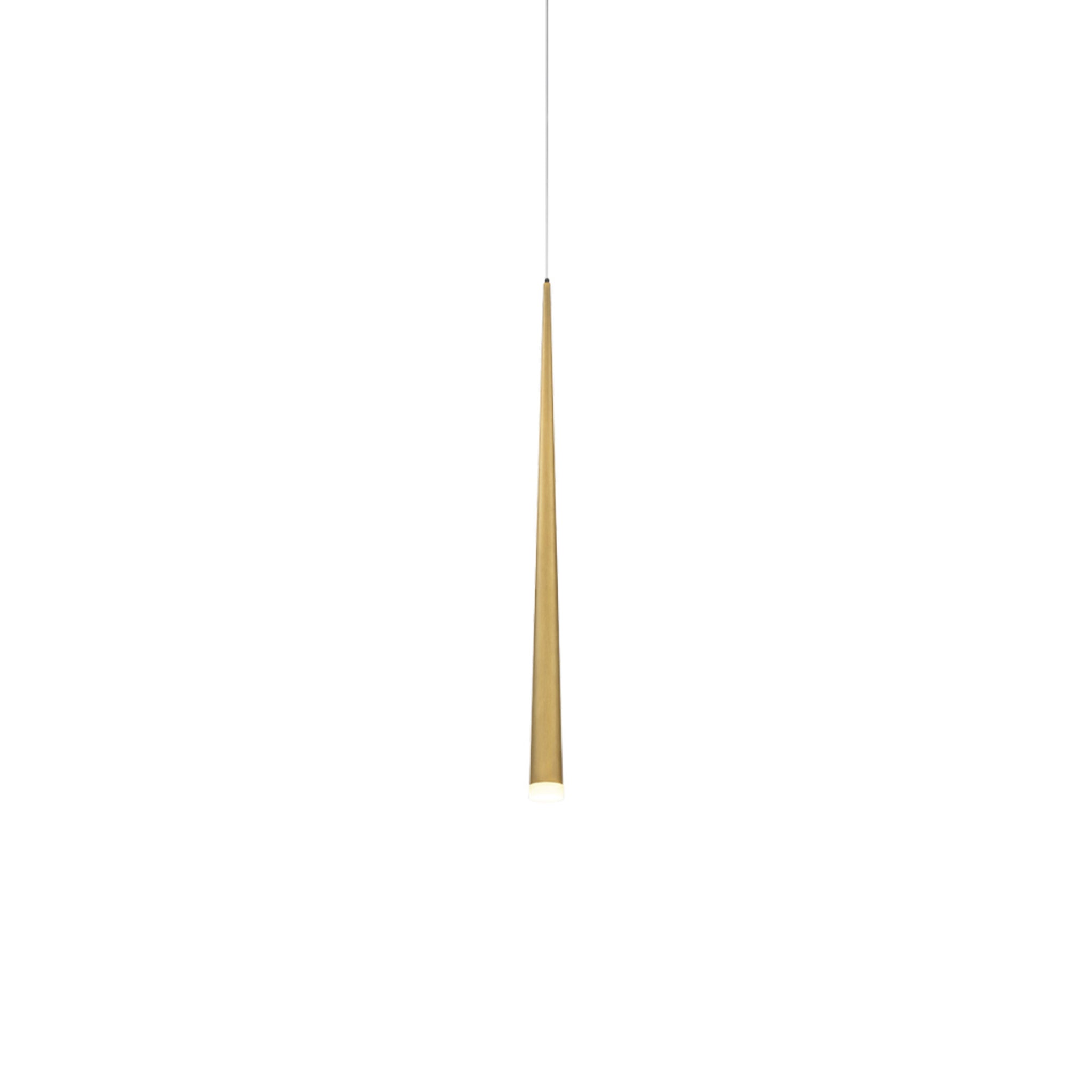 Modern Forms PD-41737-AB 3500K 7 Watt Cascade Crystal LED Pendant in Aged Brass