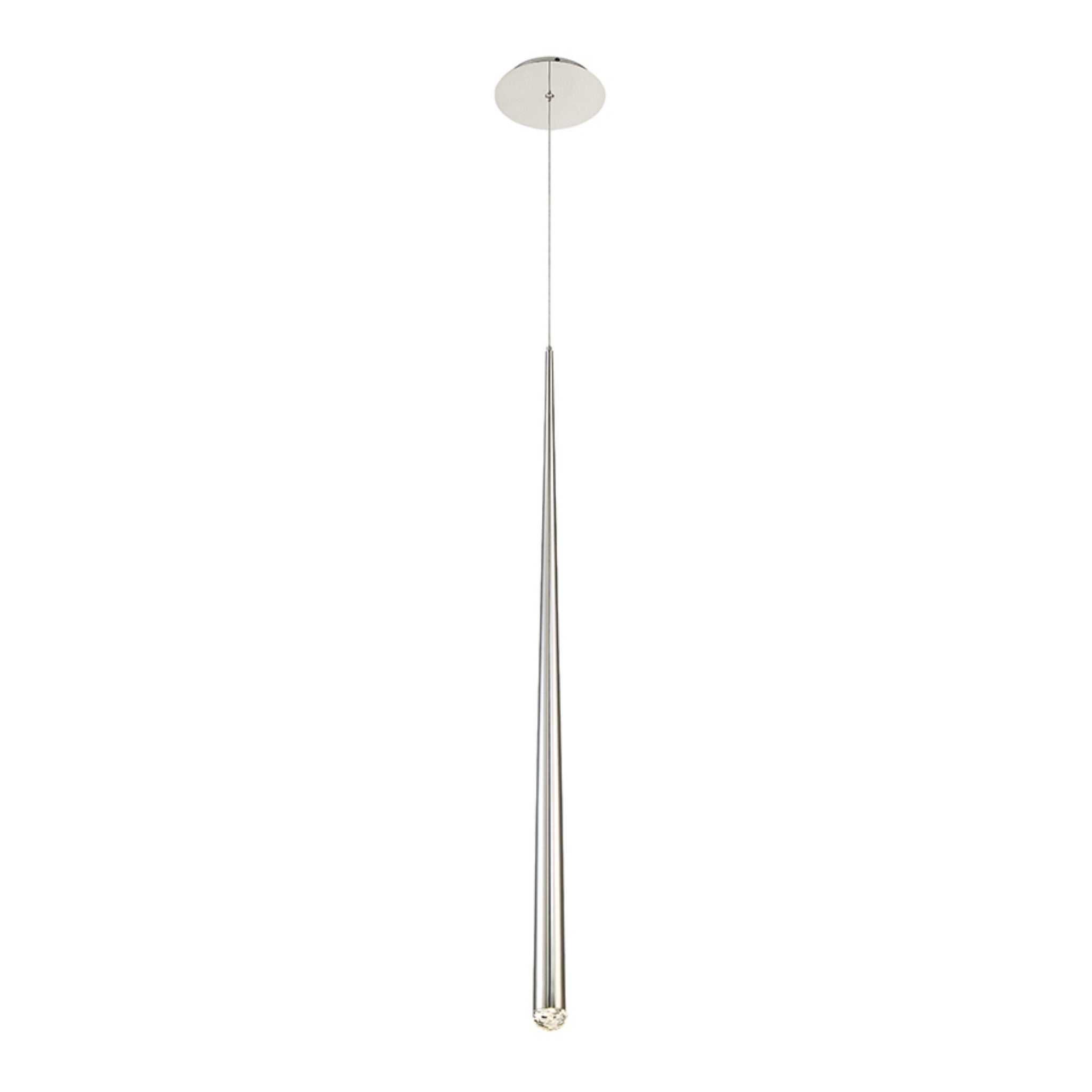 Modern Forms PD-41737-PN 3500K 7 Watt Cascade Crystal LED Pendant in Polished Nickel