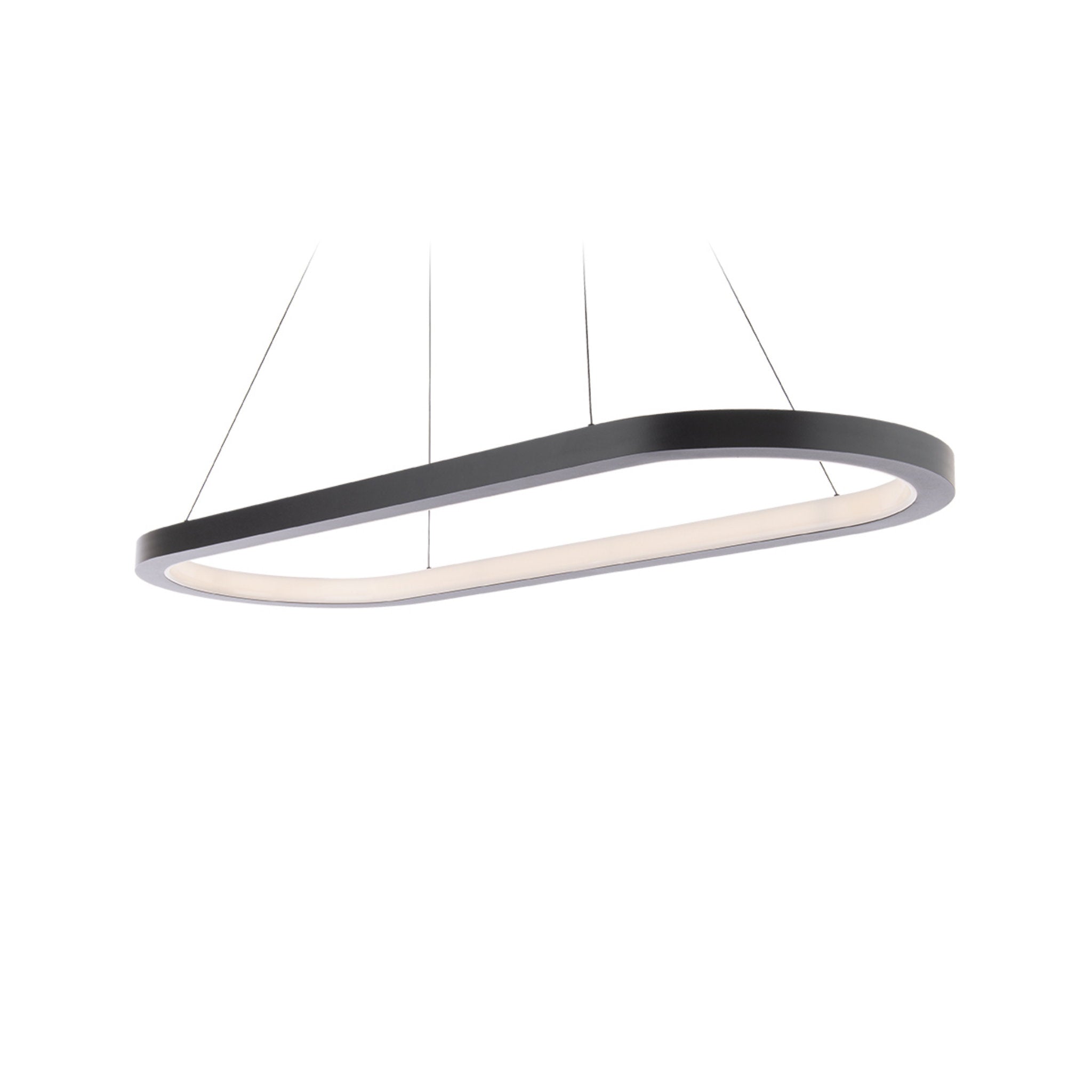 Modern Forms PD-53046-30-BK 3000K 37.52 Watt Racetrack LED Pendant in Black