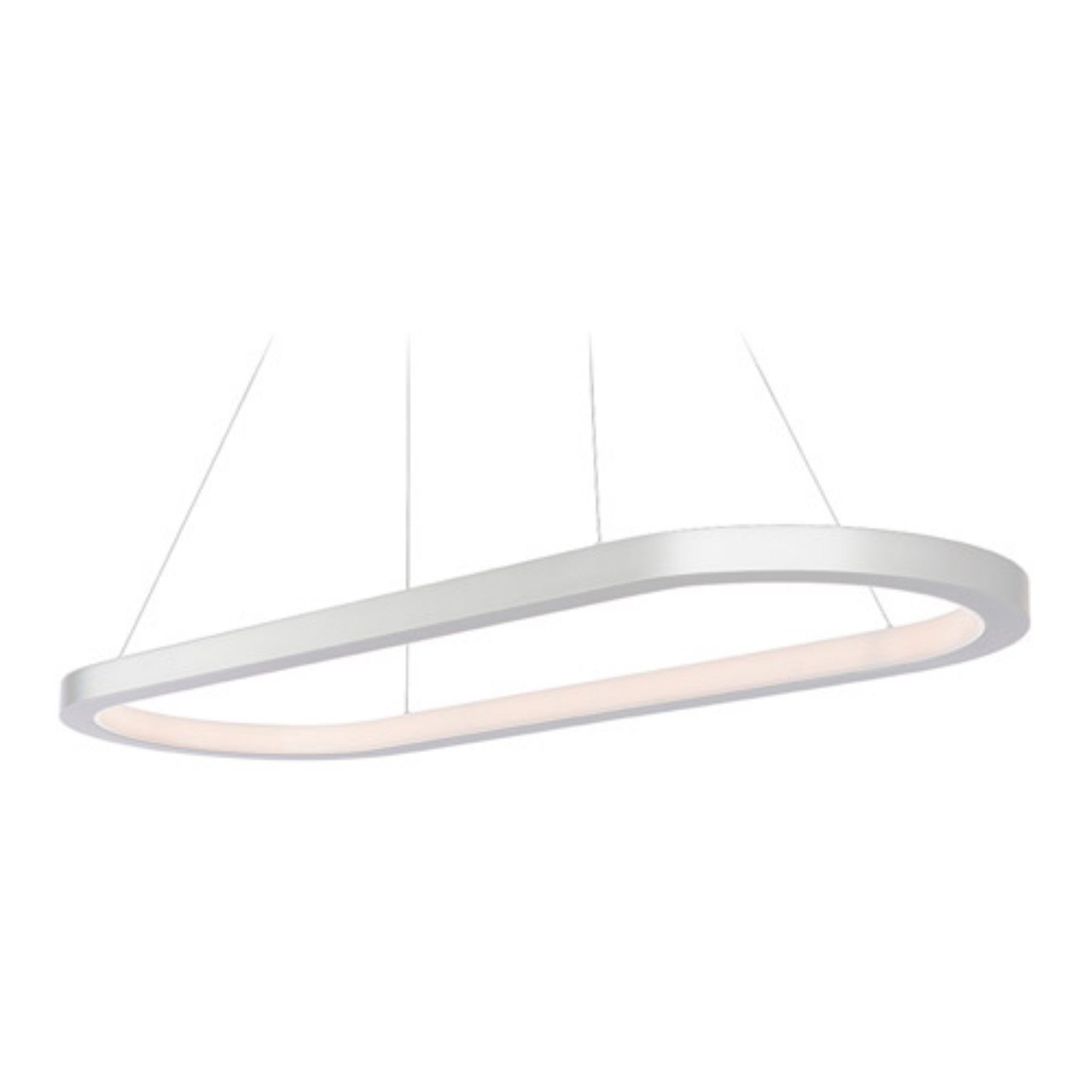 Modern Forms PD-53046-35-AL 3500K 37.7 Watt Racetrack LED Pendant in Brushed Aluminum