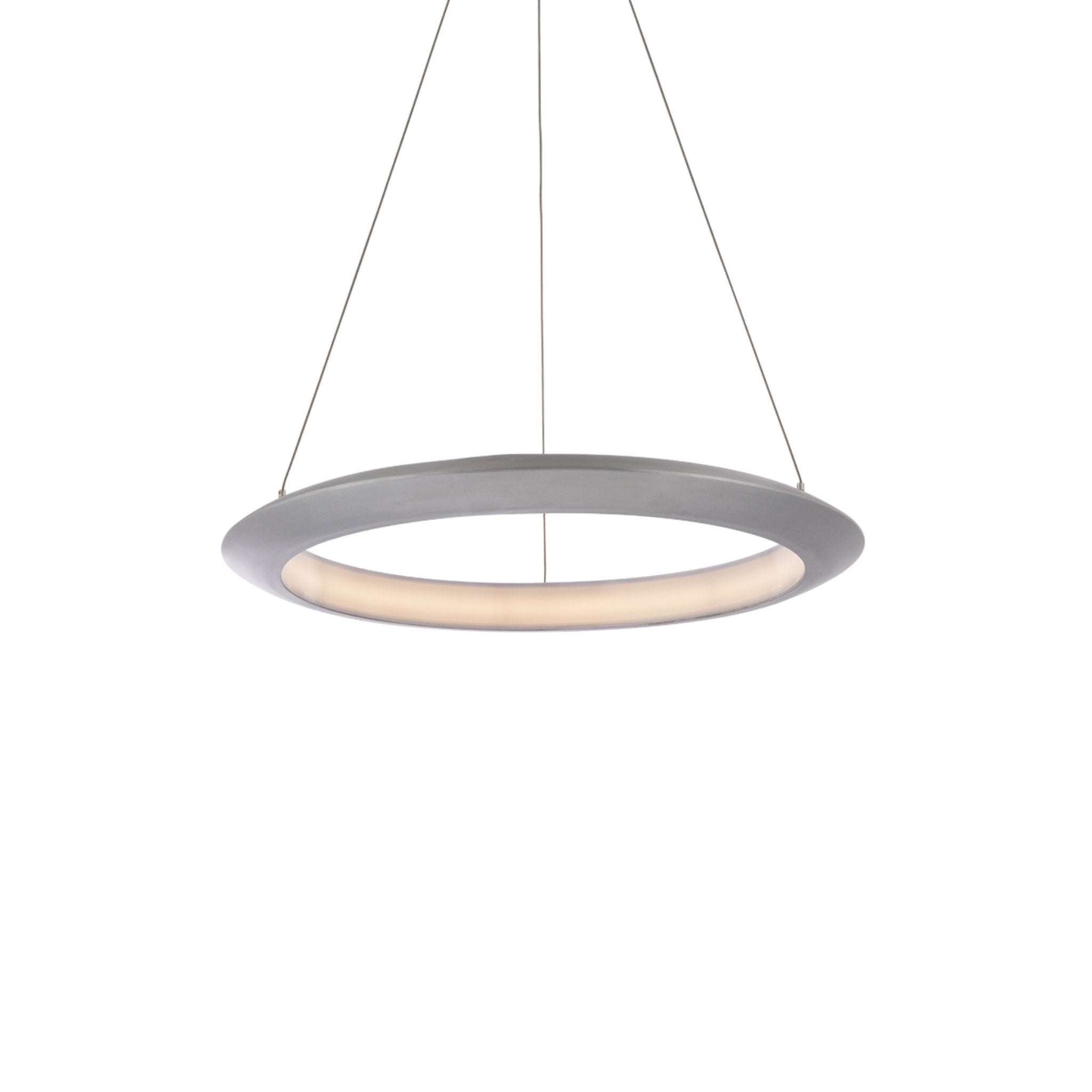 Modern Forms PD-55024-27-AL 2700K 21.6 Watt The Ring LED Pendant in Brushed Aluminum