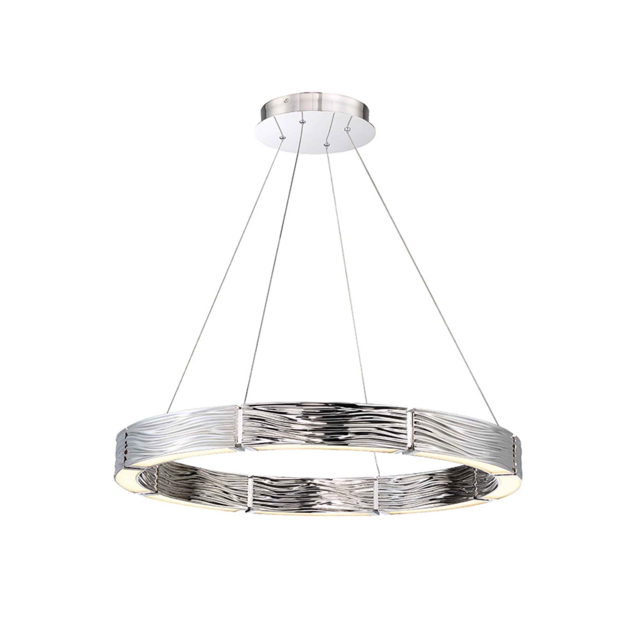 Modern Forms PD-56729-PN 3000K 49 Watt Zelda LED Chandelier in Polished Nickel