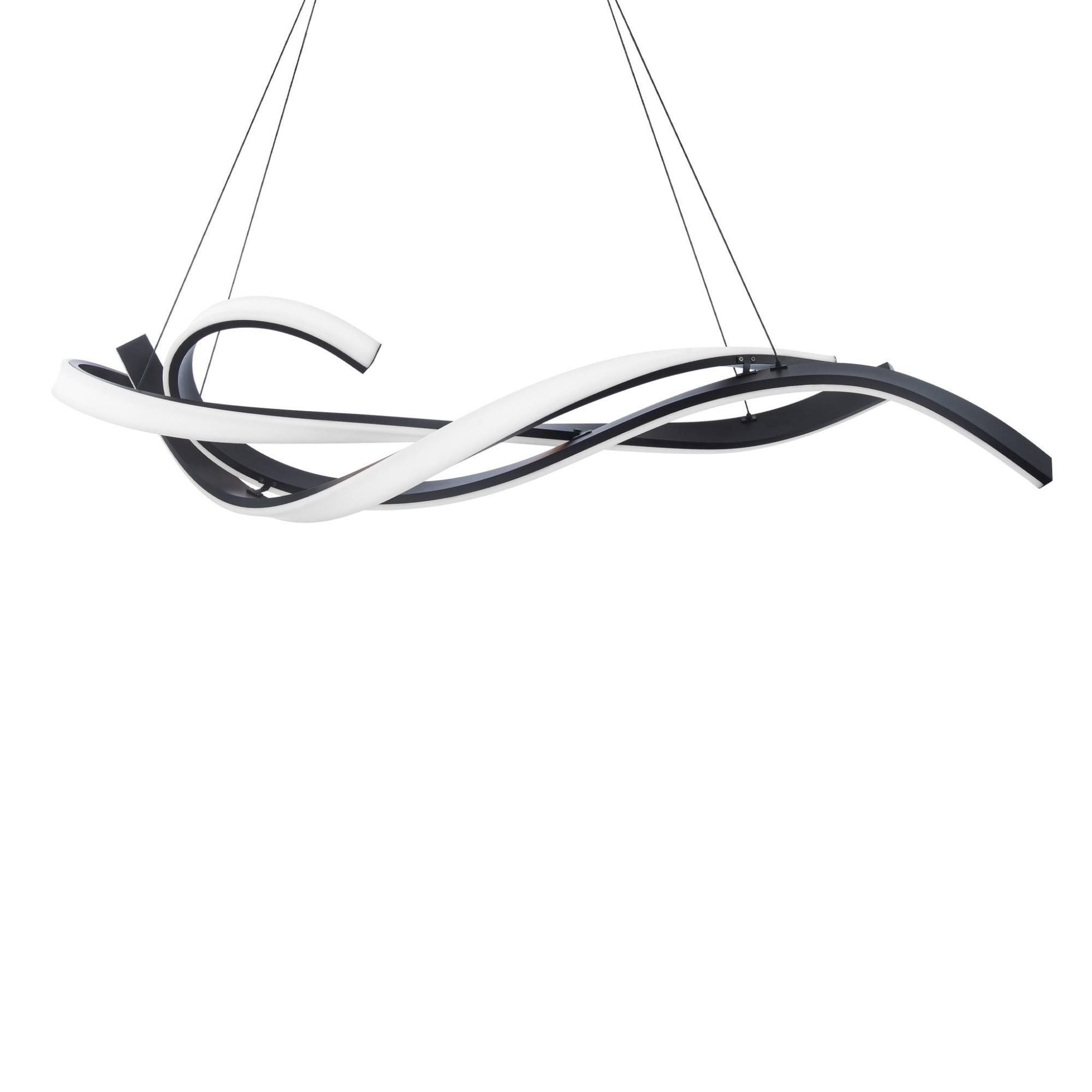 Tidal 57in LED Linear Pendant 3000K in Black
