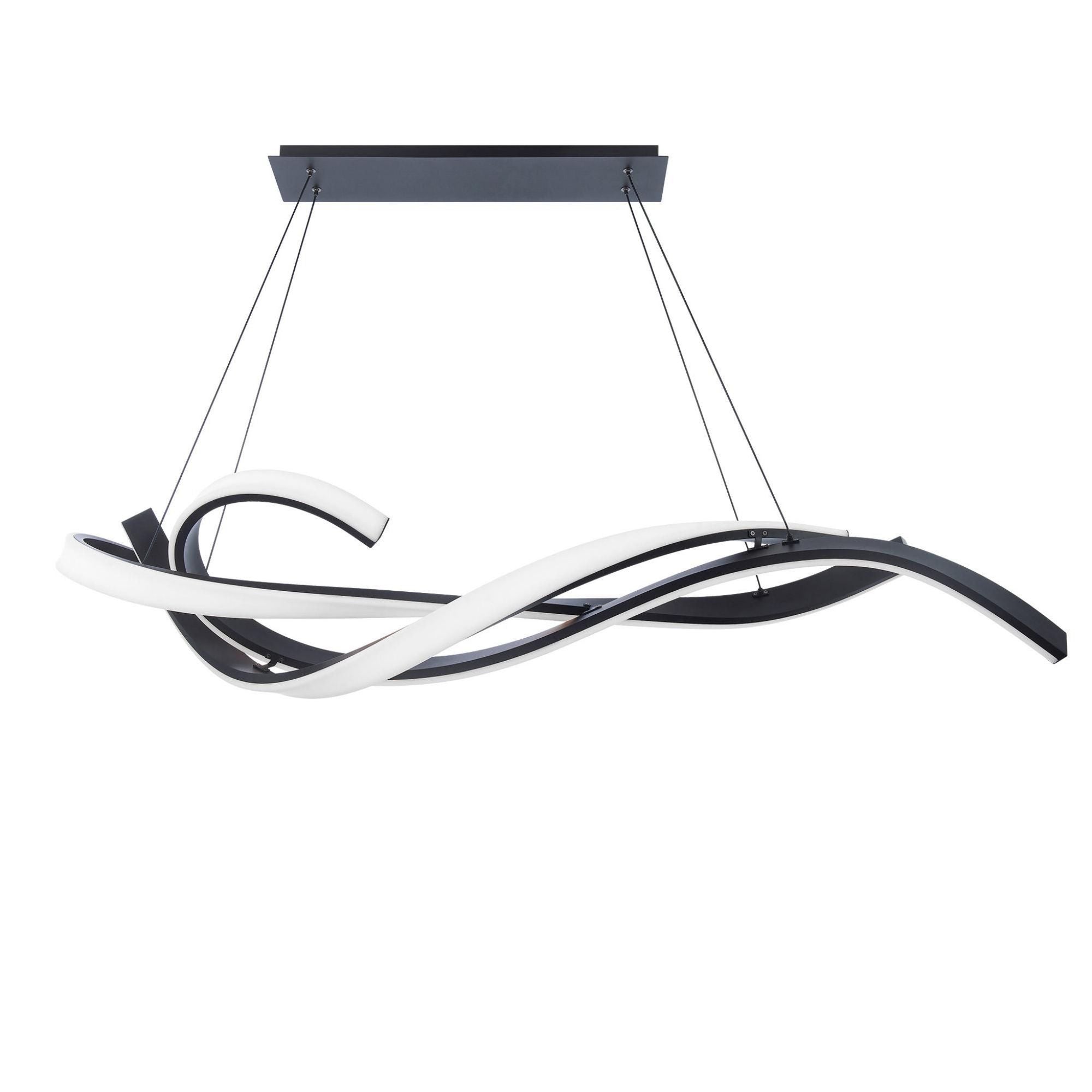 Tidal 57in LED Linear Pendant 3000K in Black