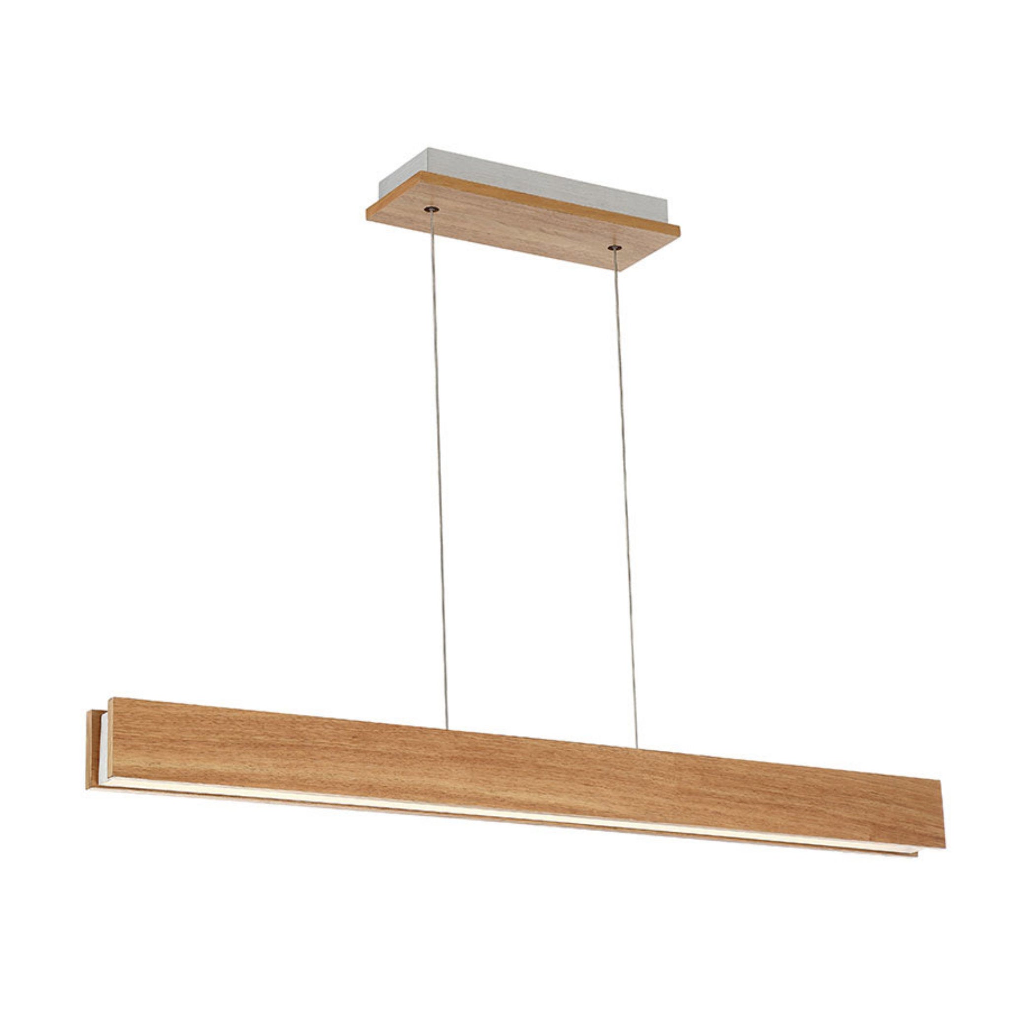 Modern Forms PD-58738-WAL 3000K 44 Watt Drift LED Linear Pendant in Walnut