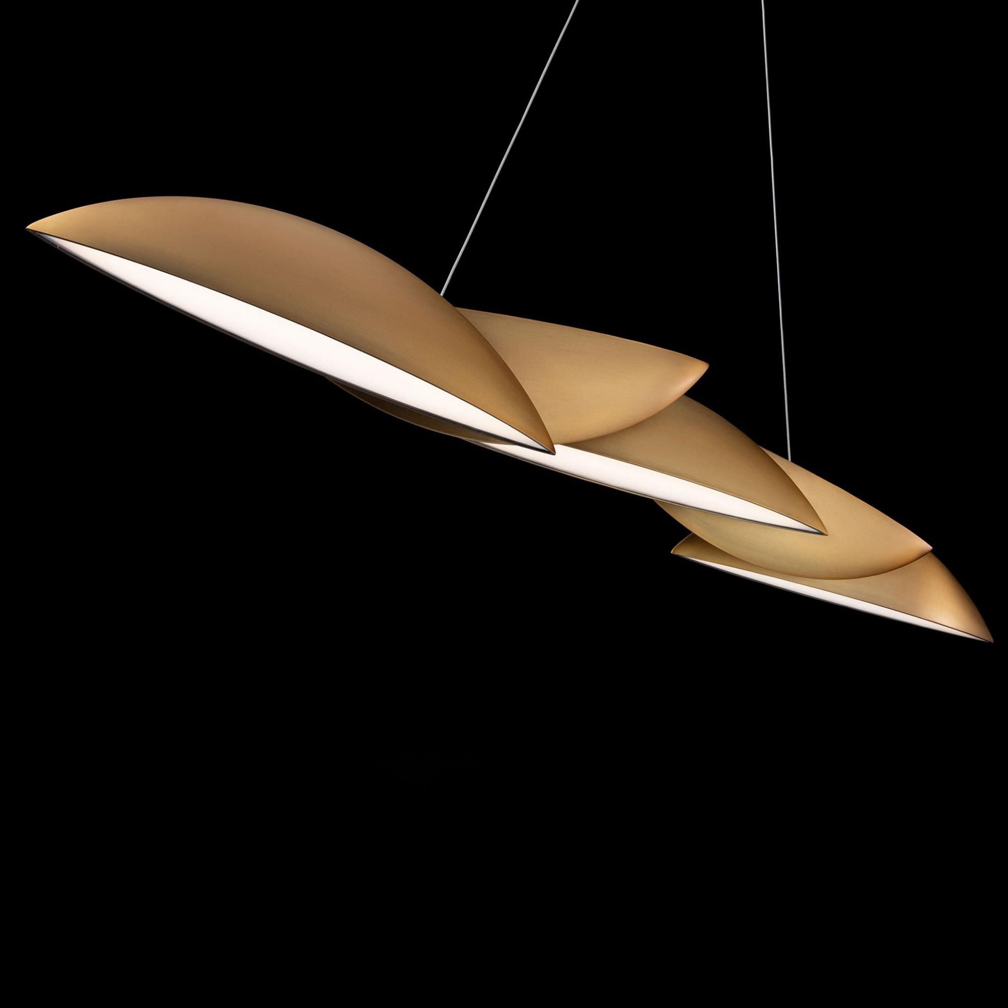 Sydney 56in LED Linear Pendant 3000K in Aged Brass