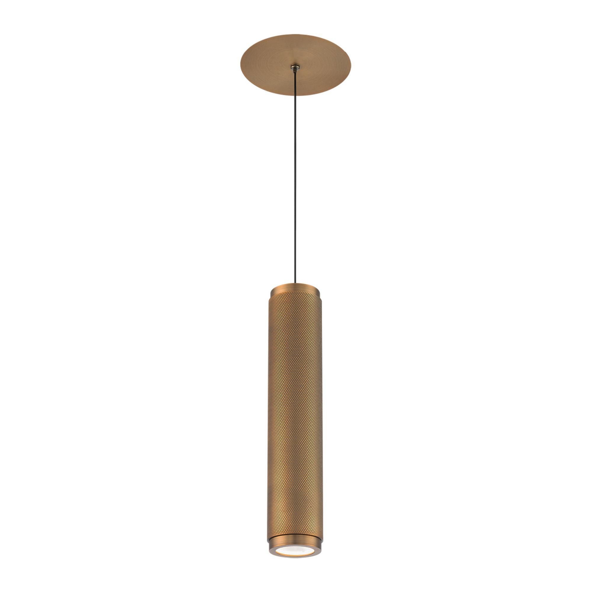 Burning Man 14in LED Mini Pendant 3000K in Aged Brass