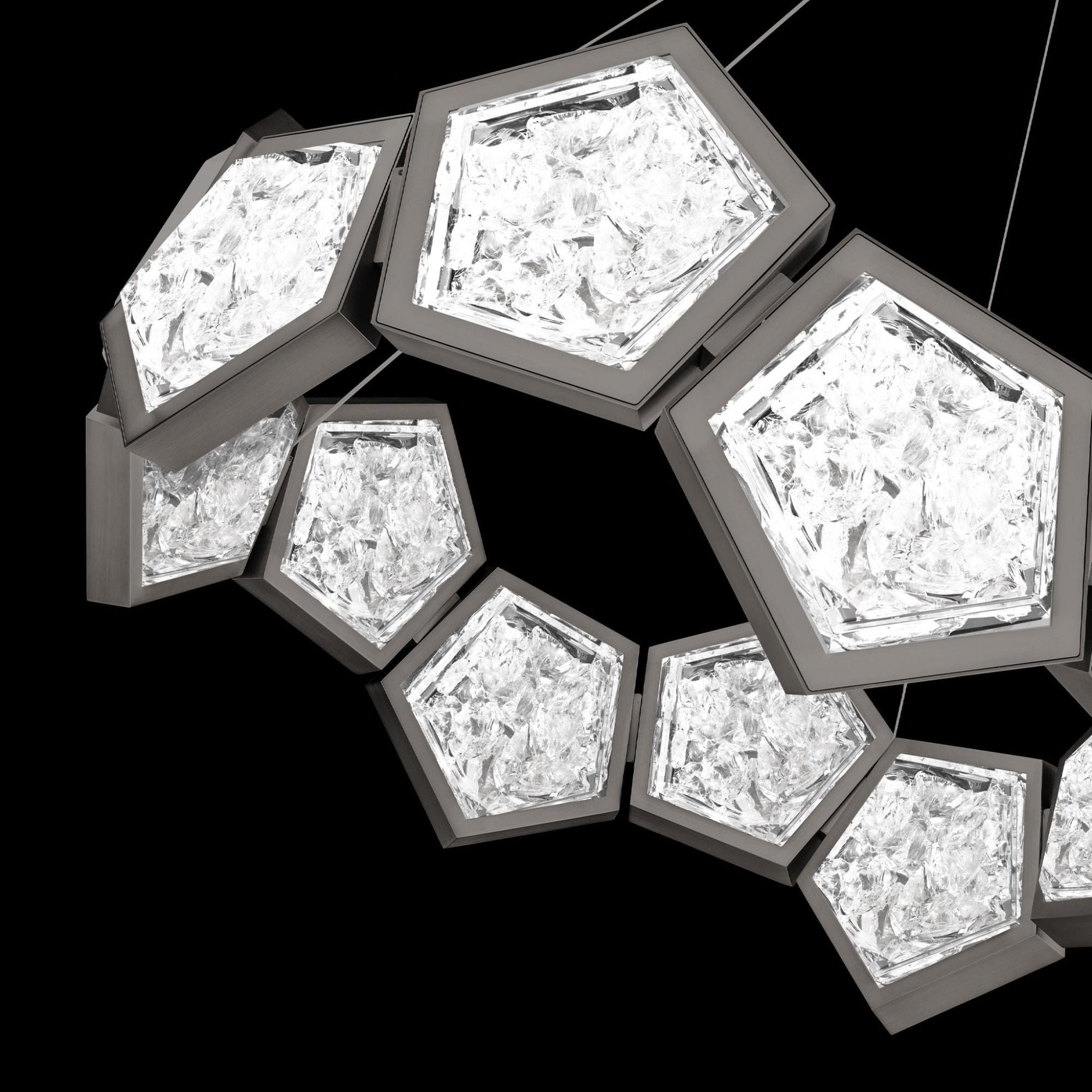 Starlight Starbright 26in LED Round Chandelier 3000K with Antique Nickel in Aged Brass