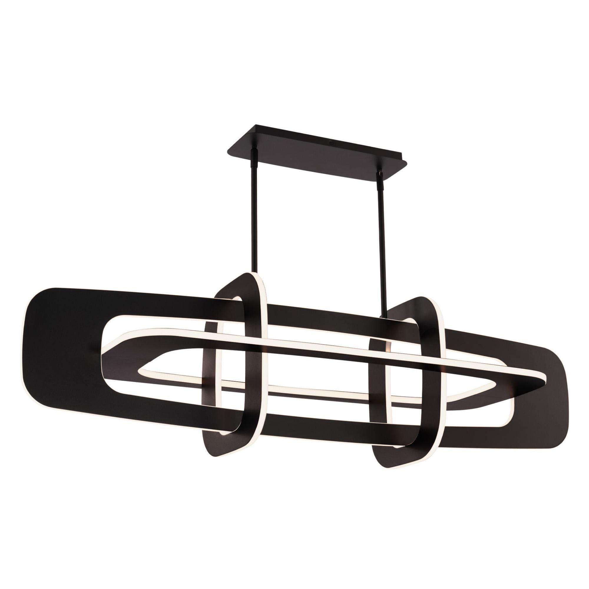 Vesta 50in LED Linear Chandelier 3000K in Black