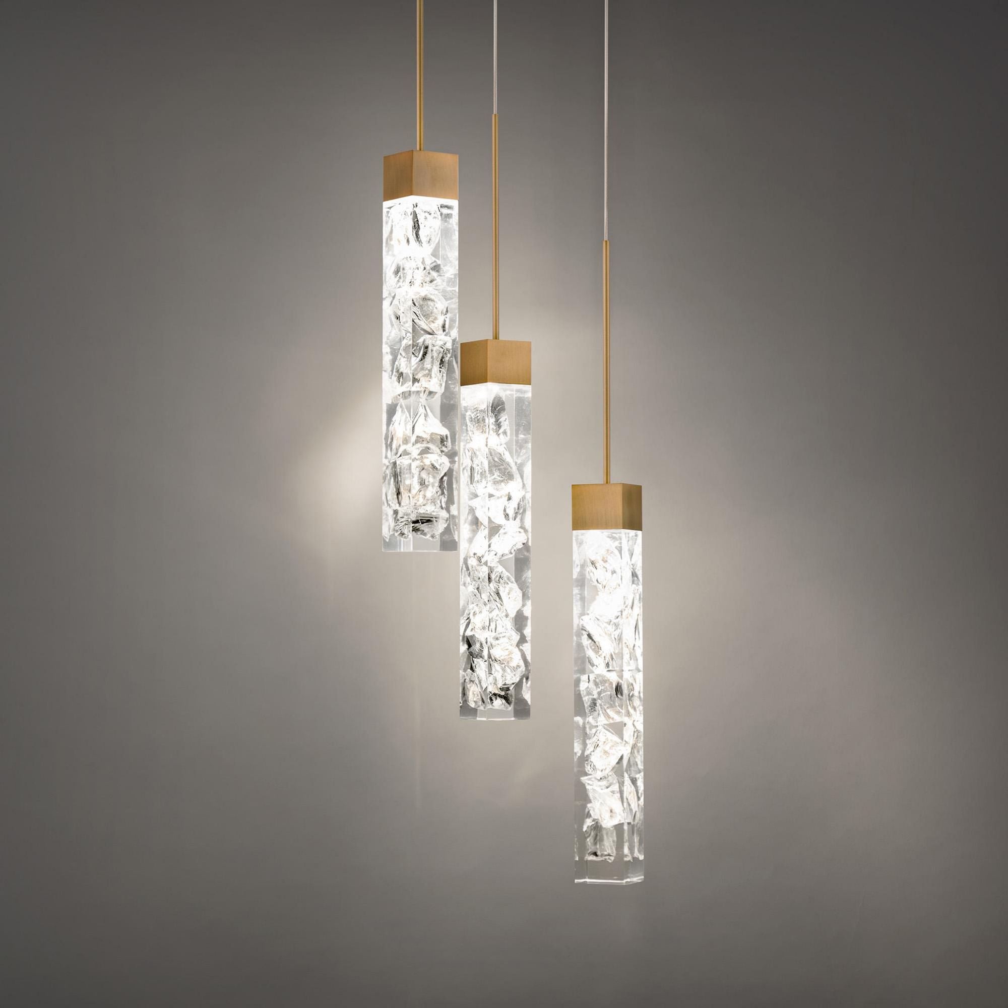 Minx 13in LED 3 Light Multi-Light Pendant 3000K in Aged Brass