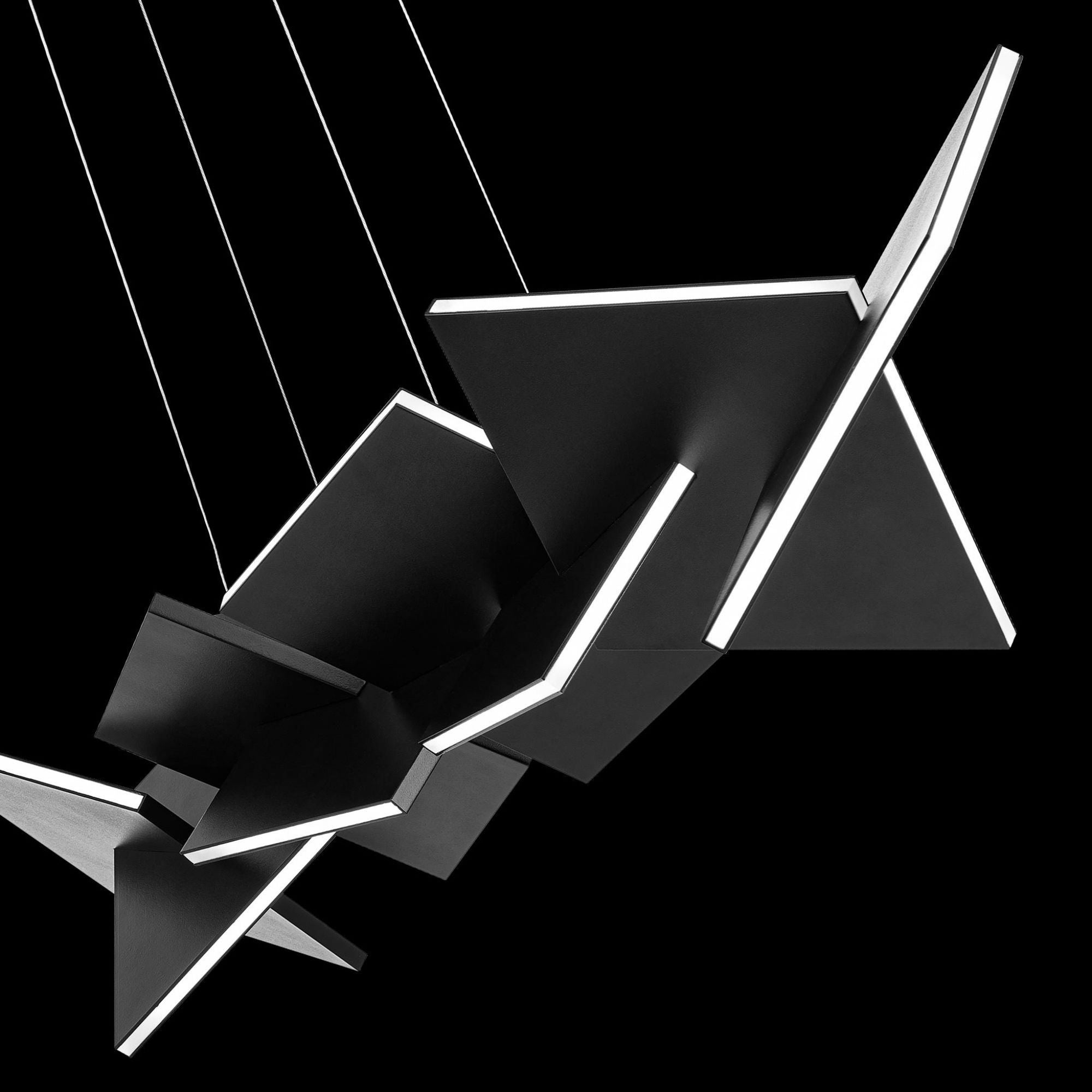 Konstrukt 48in LED Linear Chandelier 3000K in Black