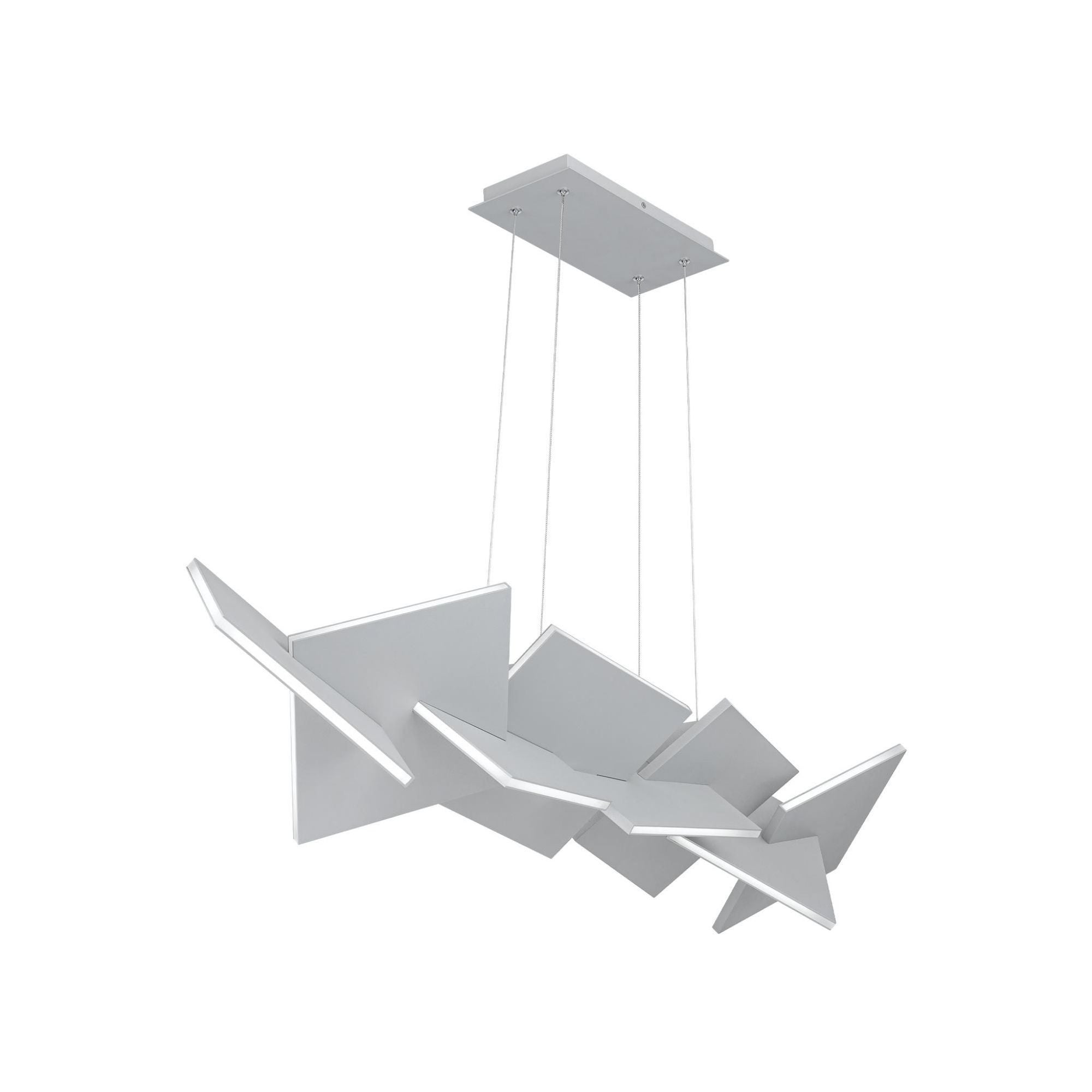 Konstrukt 48in LED Linear Chandelier 3000K in Titanium