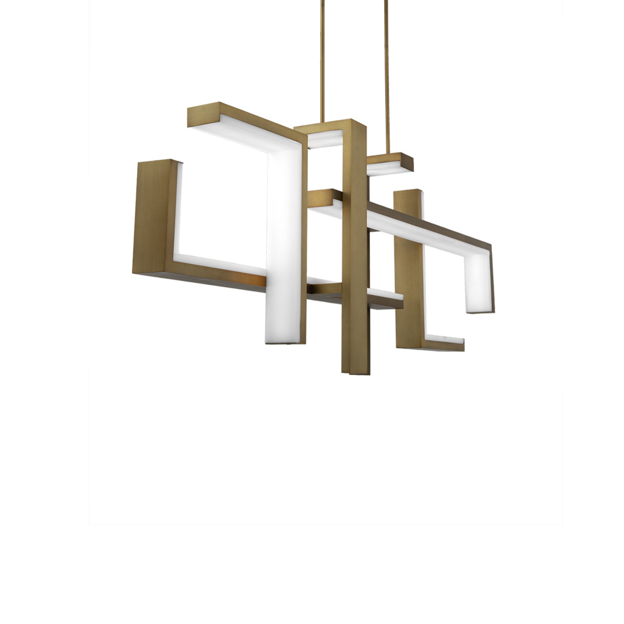 Modern Forms PD-80056-AB 3000K 39.5 Watt Jackal LED Linear Pendant in Aged Brass