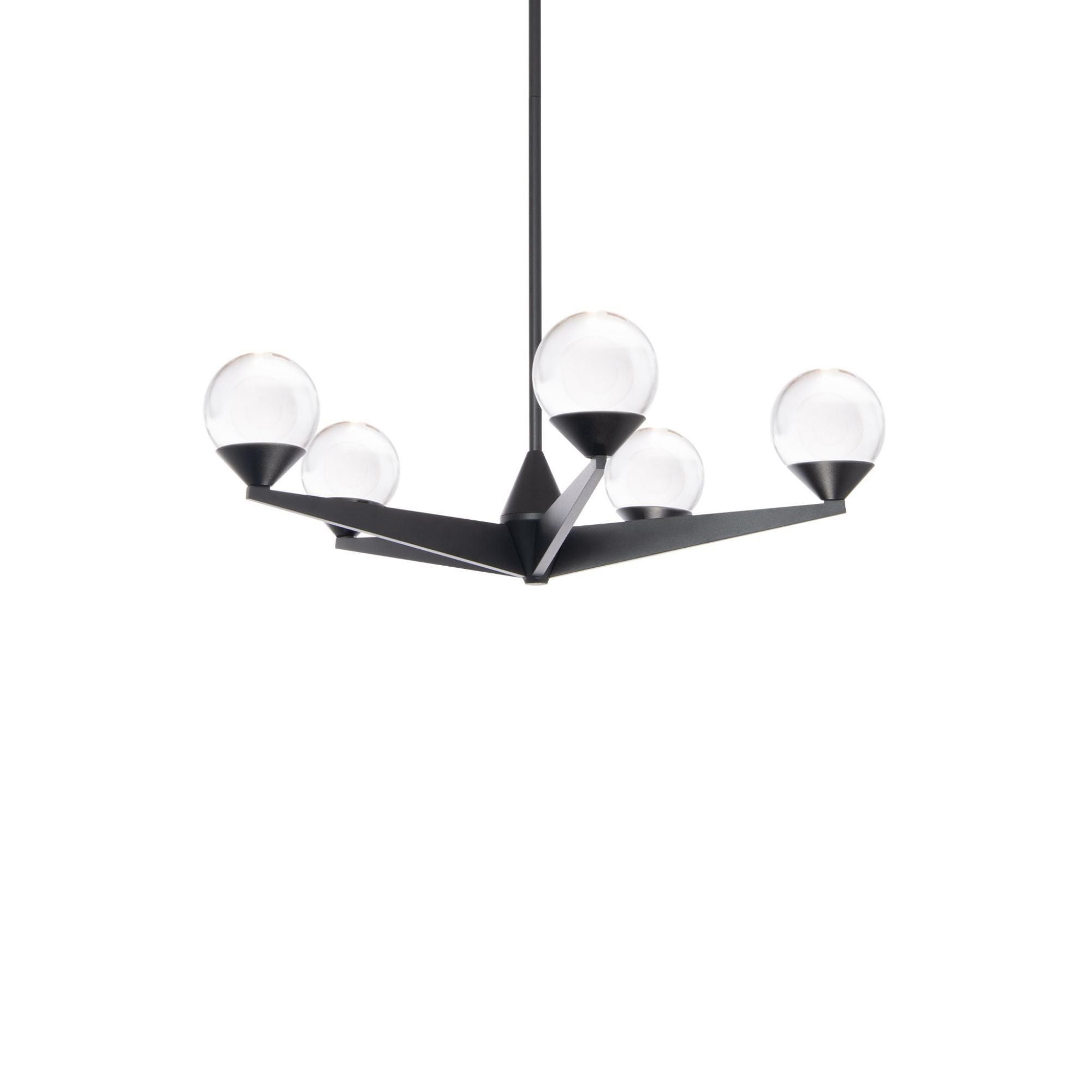Double Bubble 23in LED 5 Light Chandelier 3000K in Black