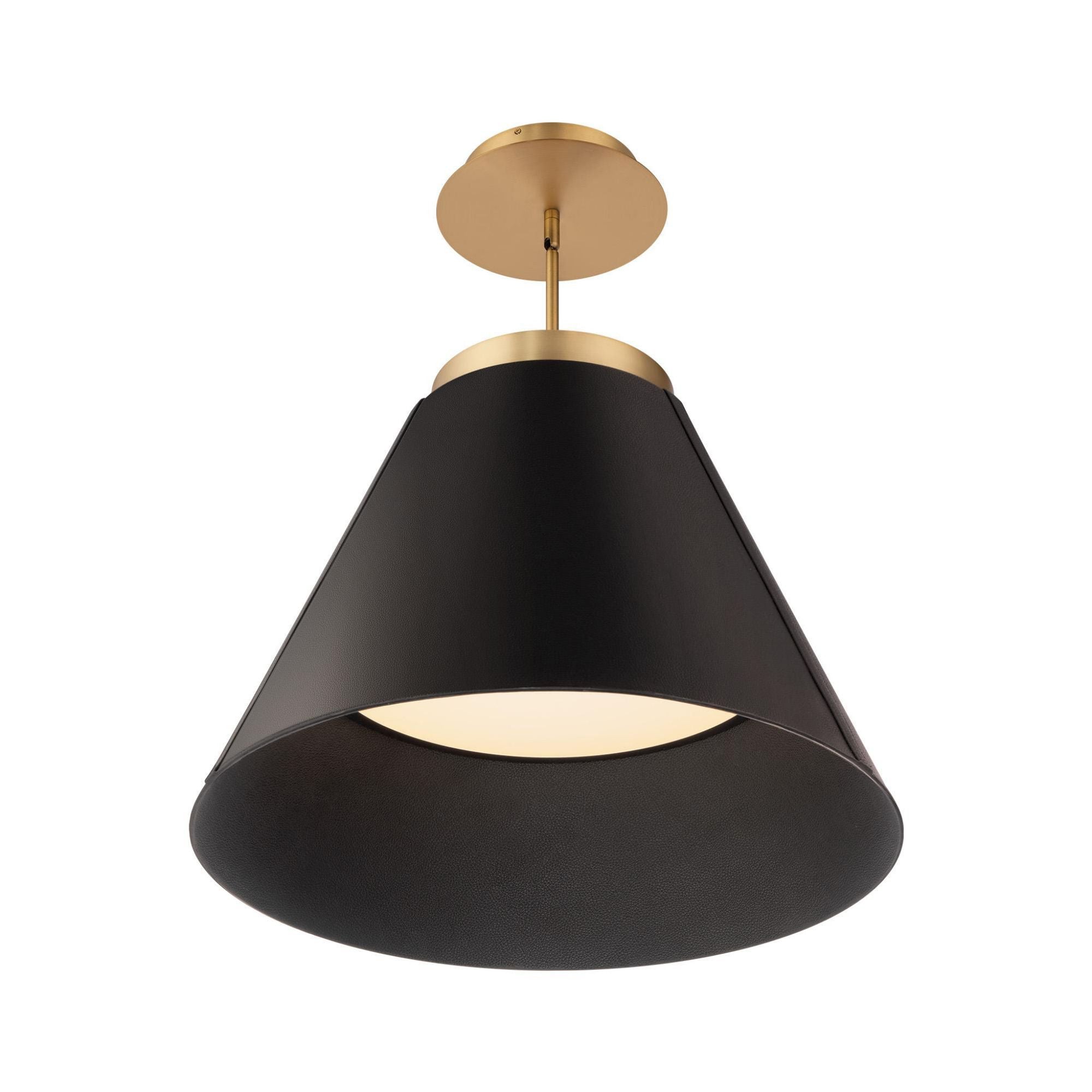 Bentley 24in LED Pendant 3000K in Black with Aged Brass