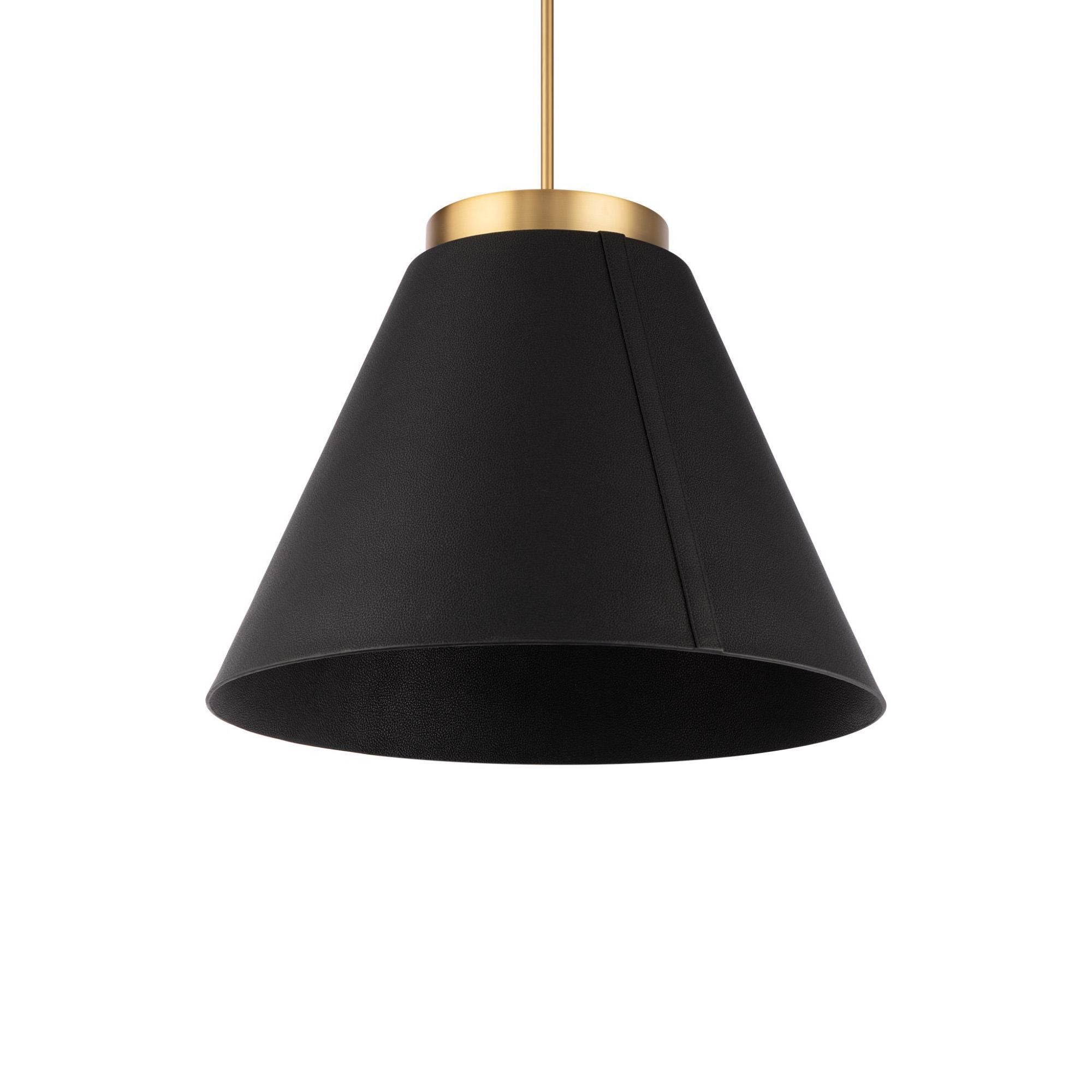Bentley 24in LED Pendant 3000K in Black with Aged Brass