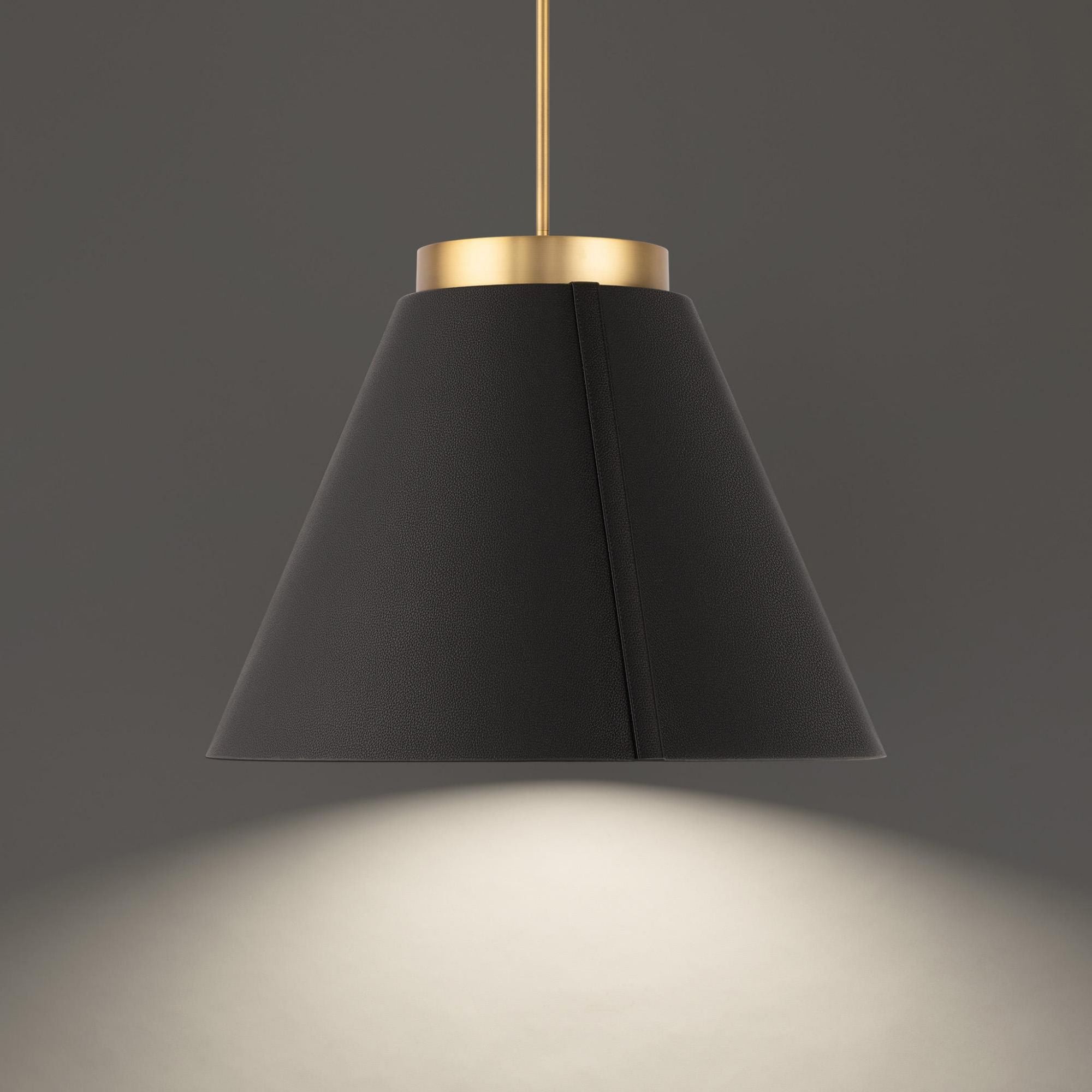 Bentley 24in LED Pendant 3000K in Black with Aged Brass