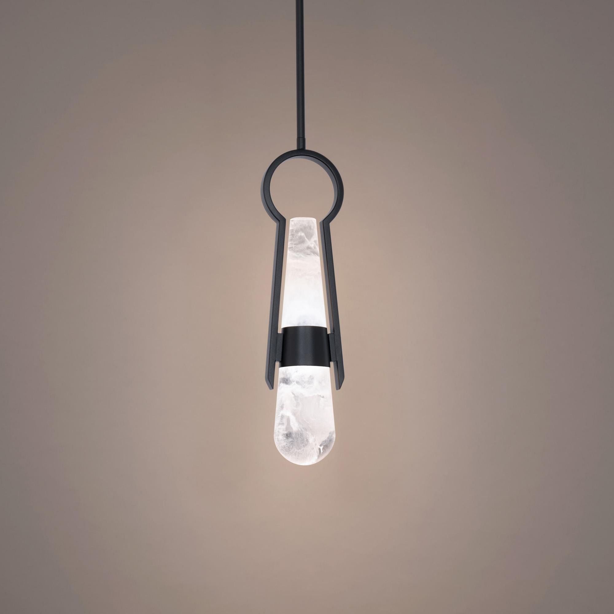 Ezra 4in LED Mini Pendant 3000K in Black
