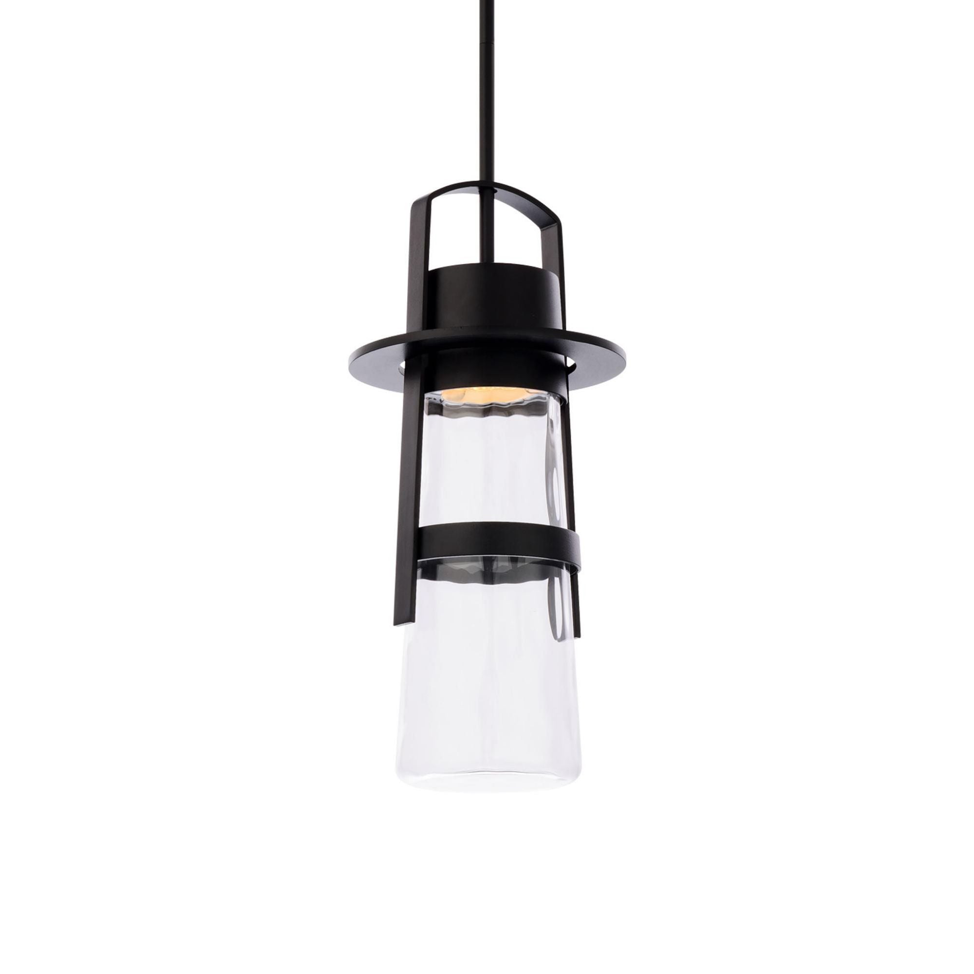 Balthus 15in LED 1 Light Indoor or Outdoor Pendant 3000K in Black