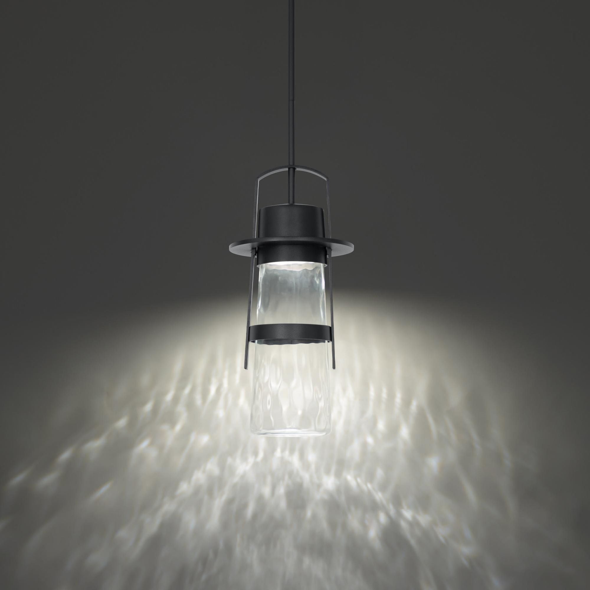 Balthus 15in LED 1 Light Indoor or Outdoor Pendant 3000K in Black