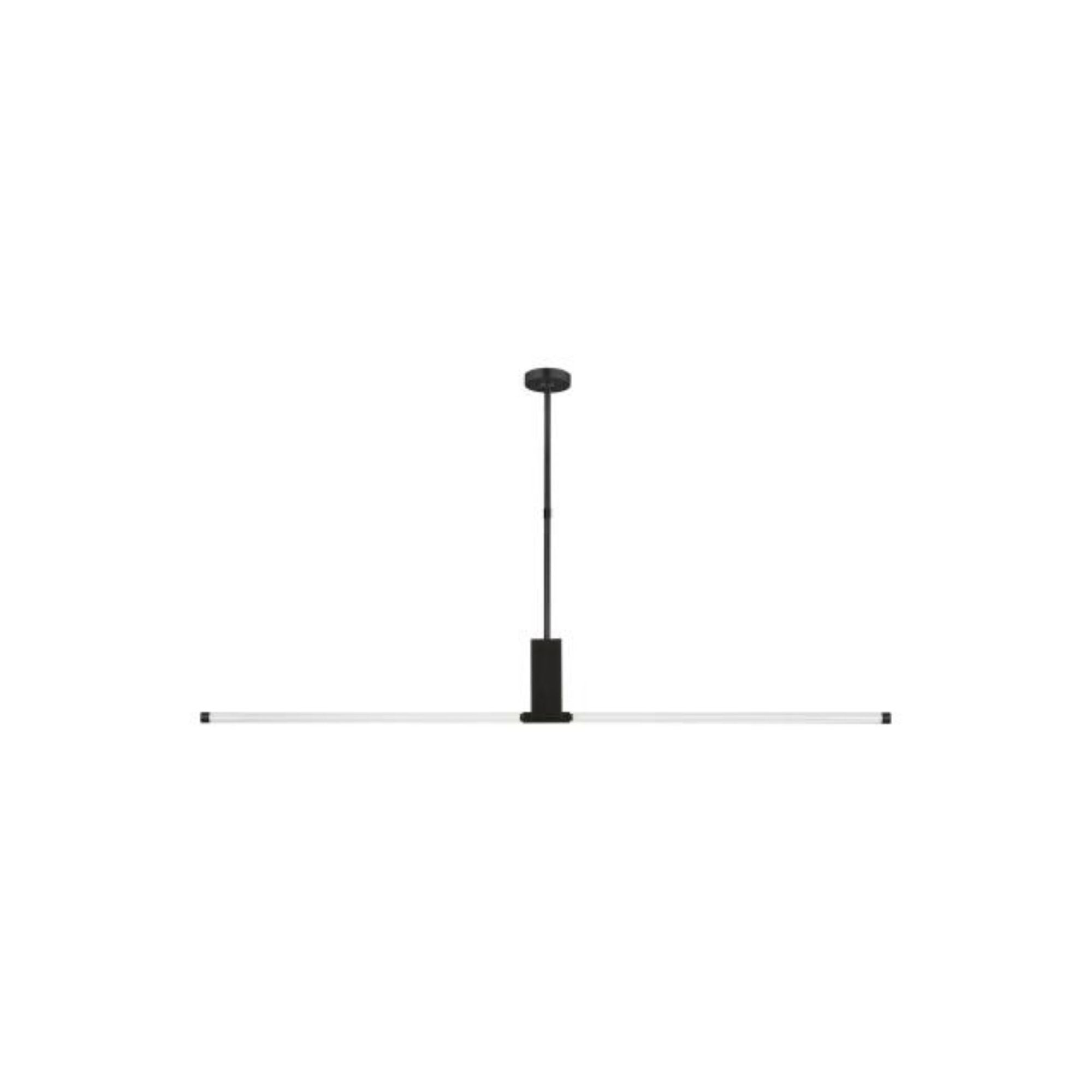 Phobos Large Linear Linear Suspension 1-Light LED 2700K Dark Bronze by Kelly Wearstler